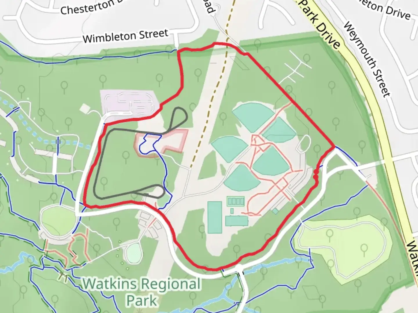 An image depicting the trail Spicebush Trail Loop and its surrounding area.
