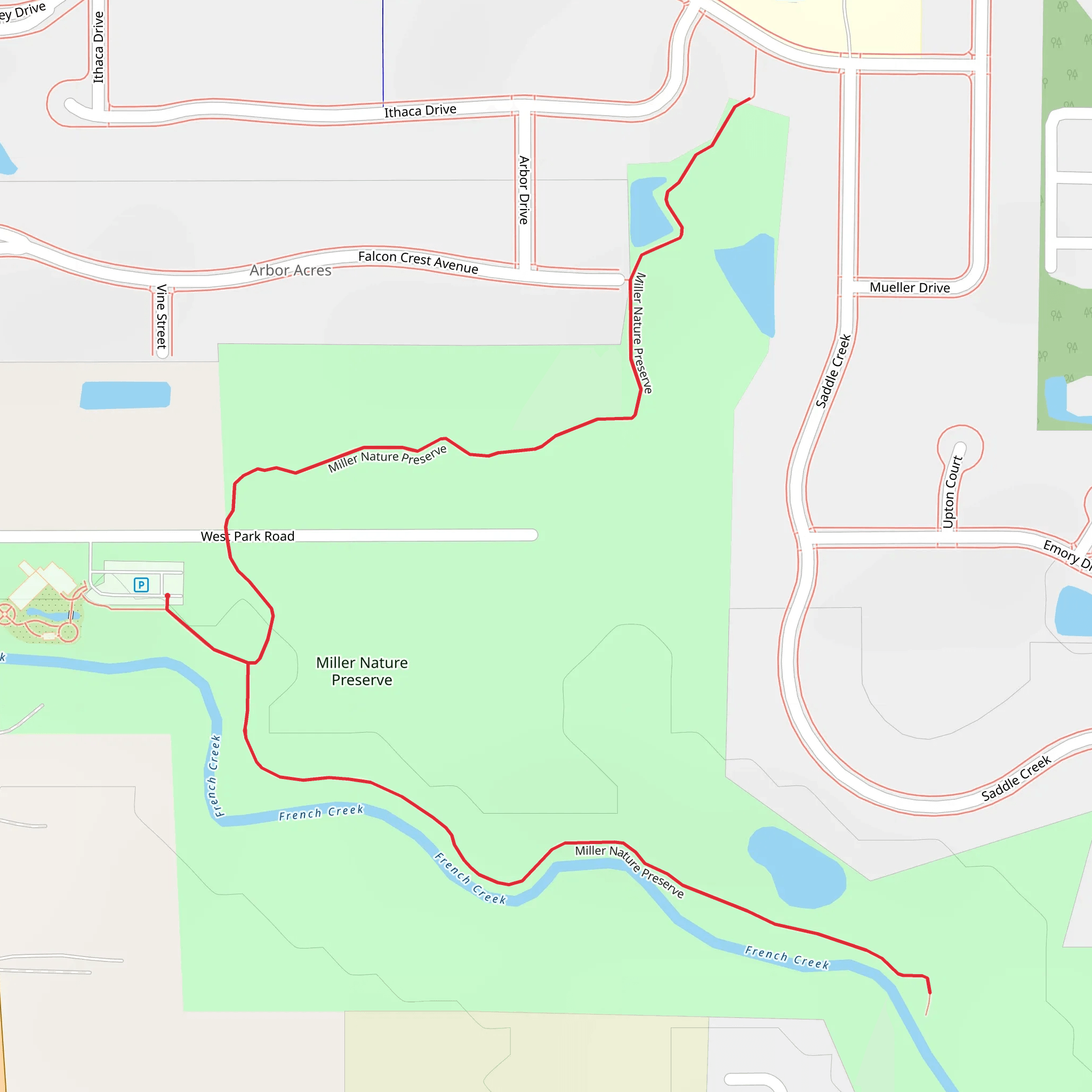 Miller Nature Preserve Walk mobile static map