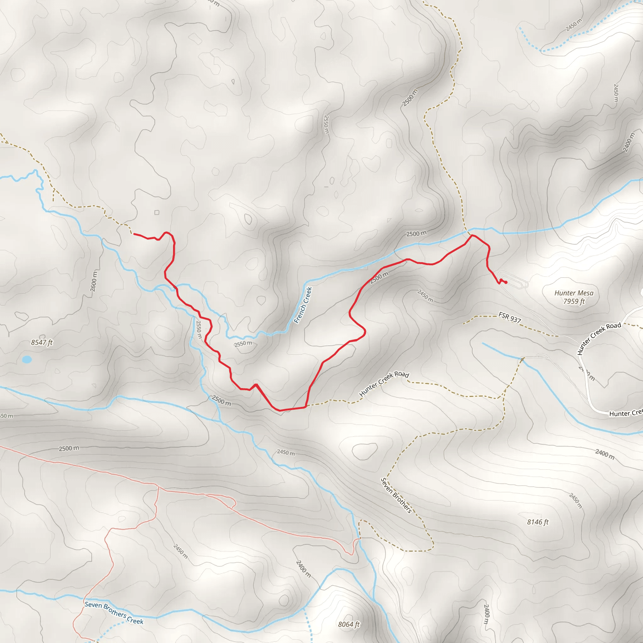 Hunter Creek Road mobile static map