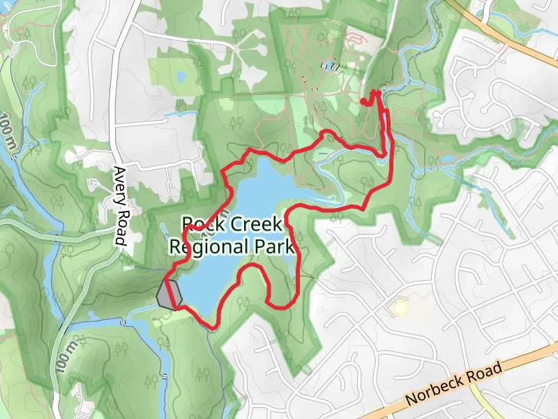 Lake Bernard Frank Loop mobile static map