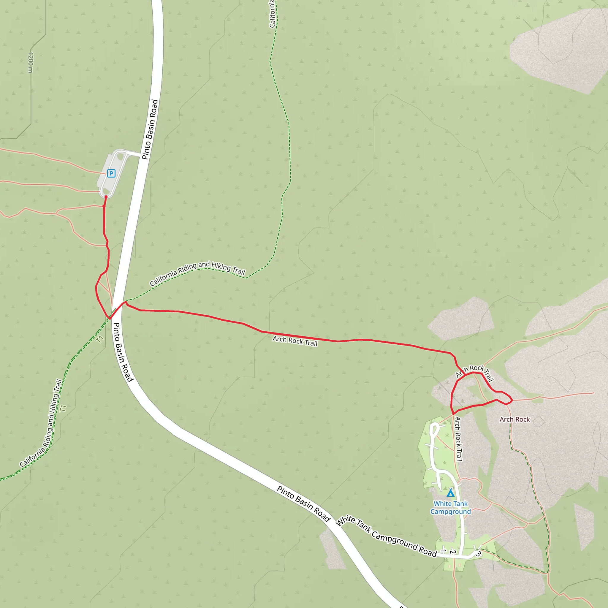 Arch Rock Trail mobile static map