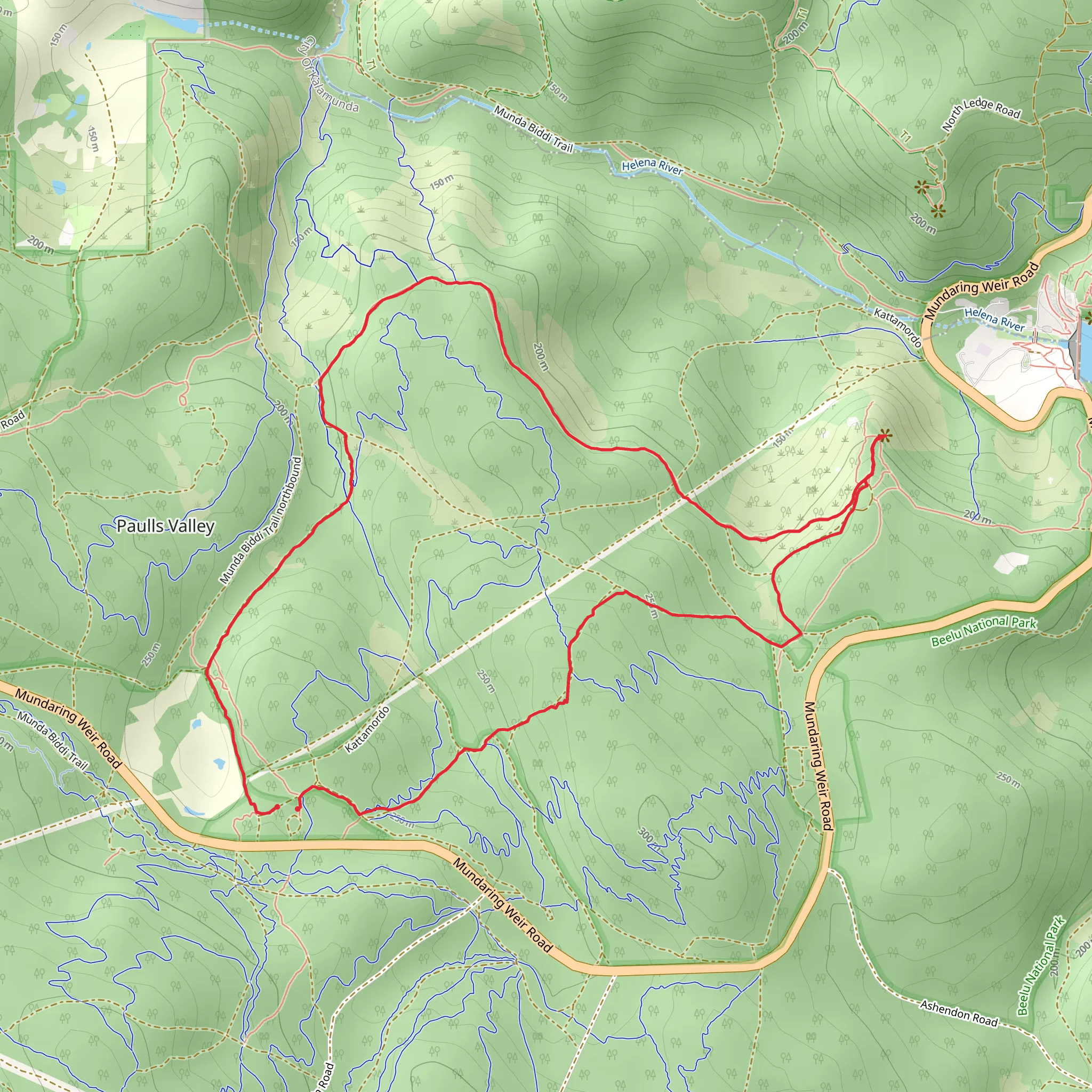 Dell to South Ledge Trail mobile static map
