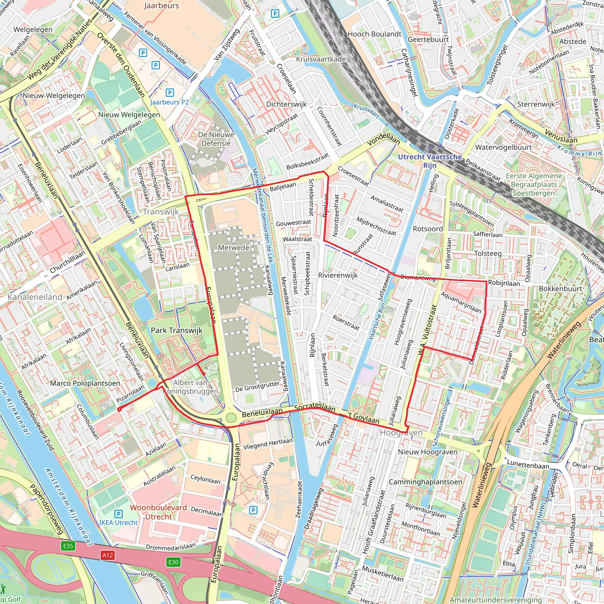 Kanaleneiland Loop mobile static map