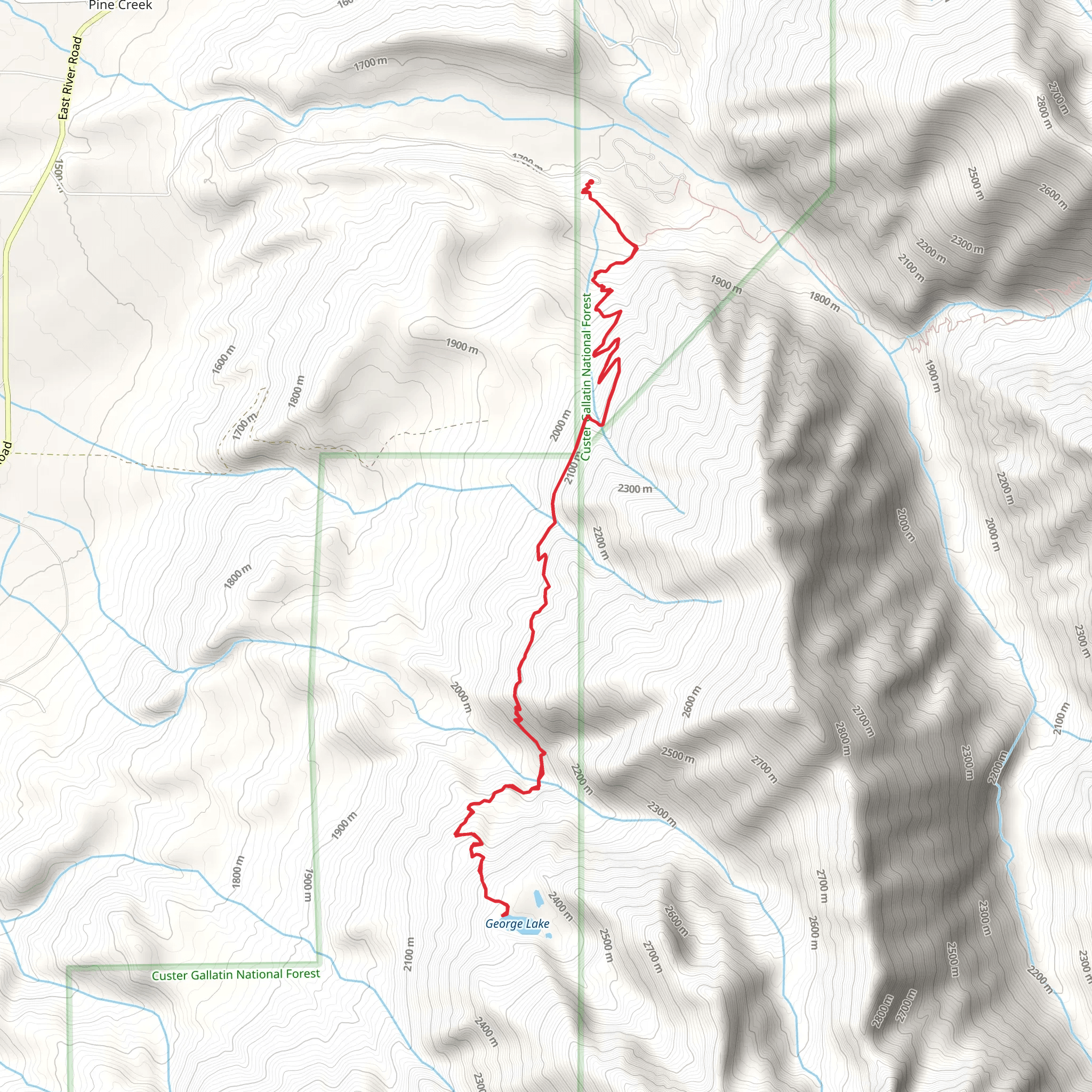 George Lake Trail mobile static map