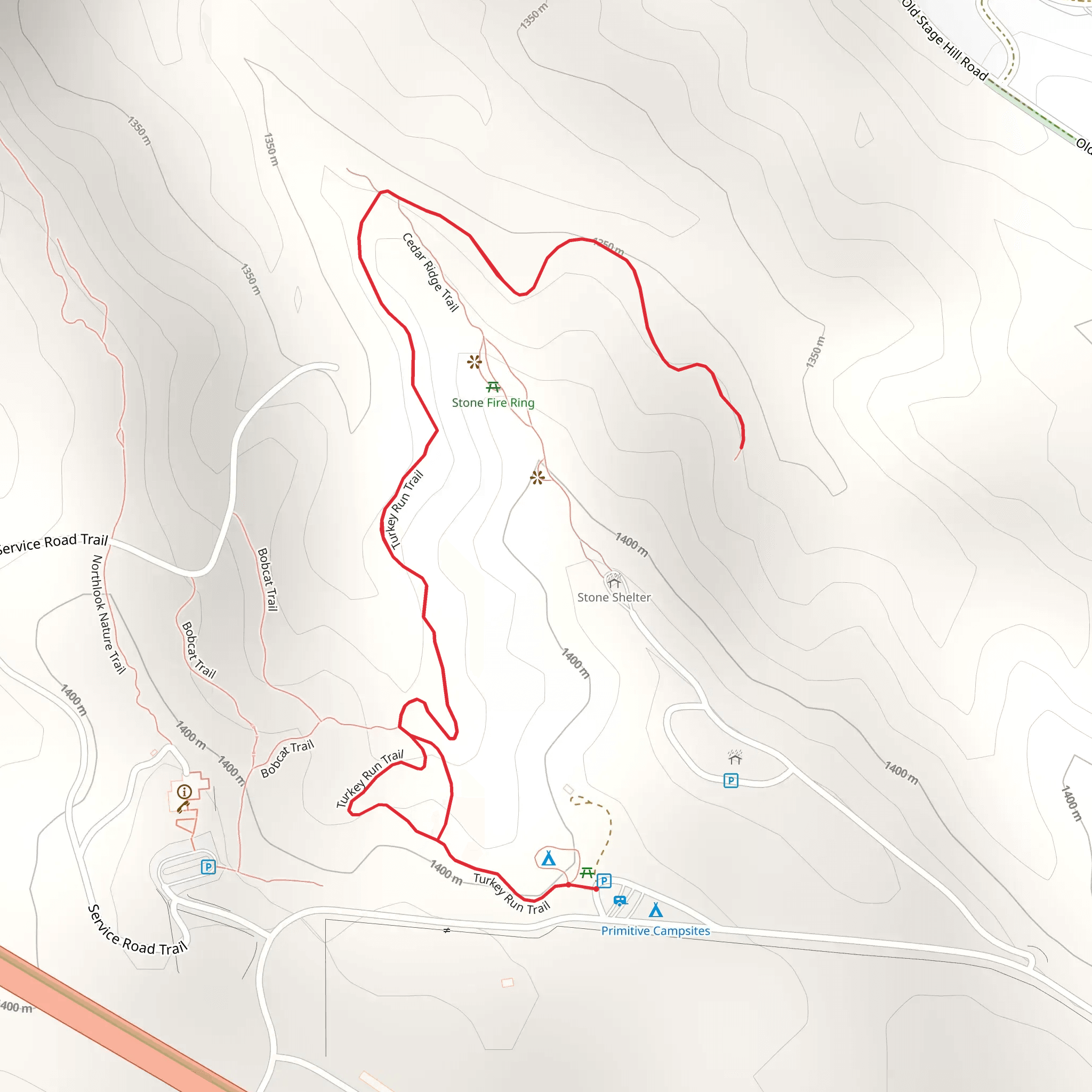 Turkey Run Trail mobile static map