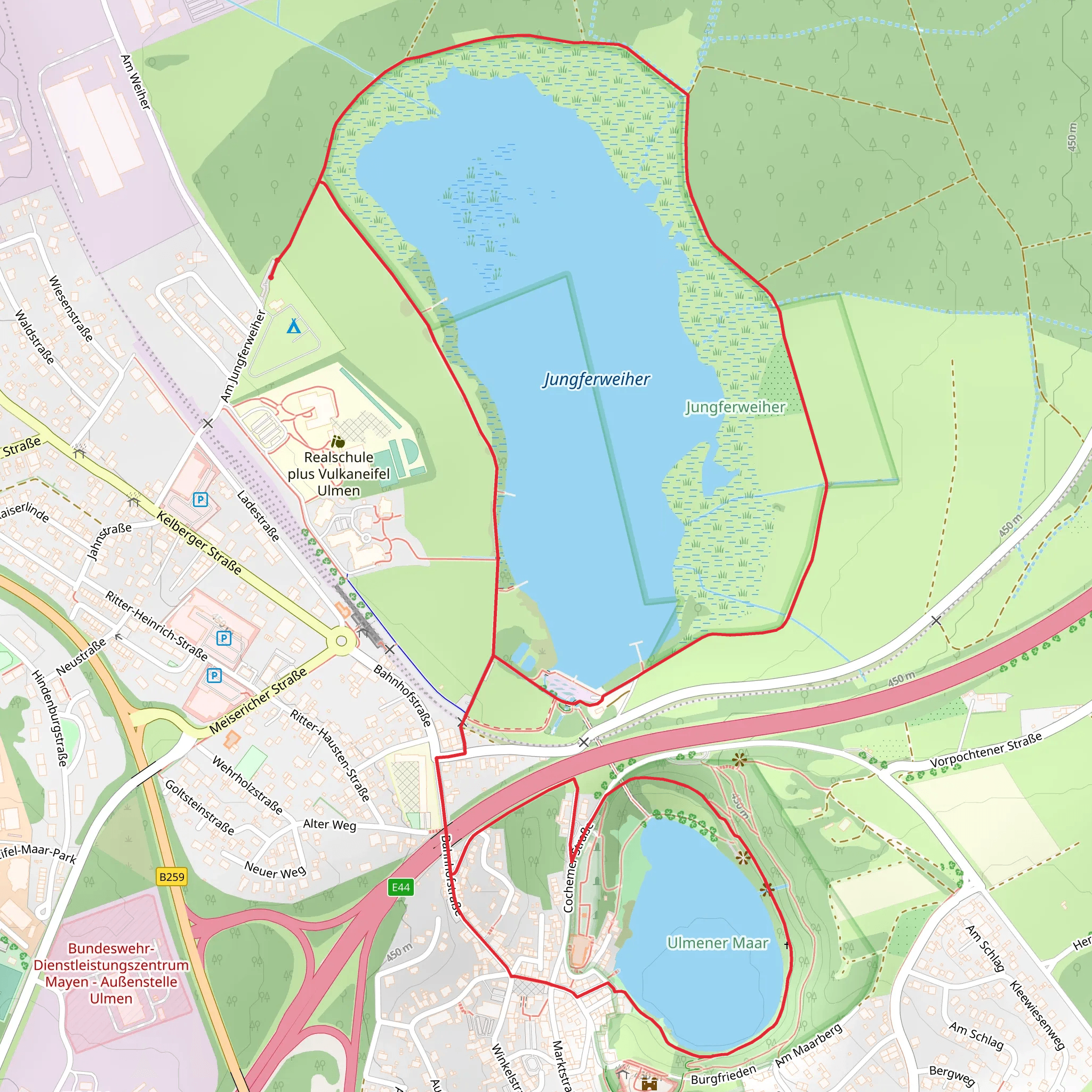 Jungferweiher and Ulmener Maar via Vulkanweg mobile static map