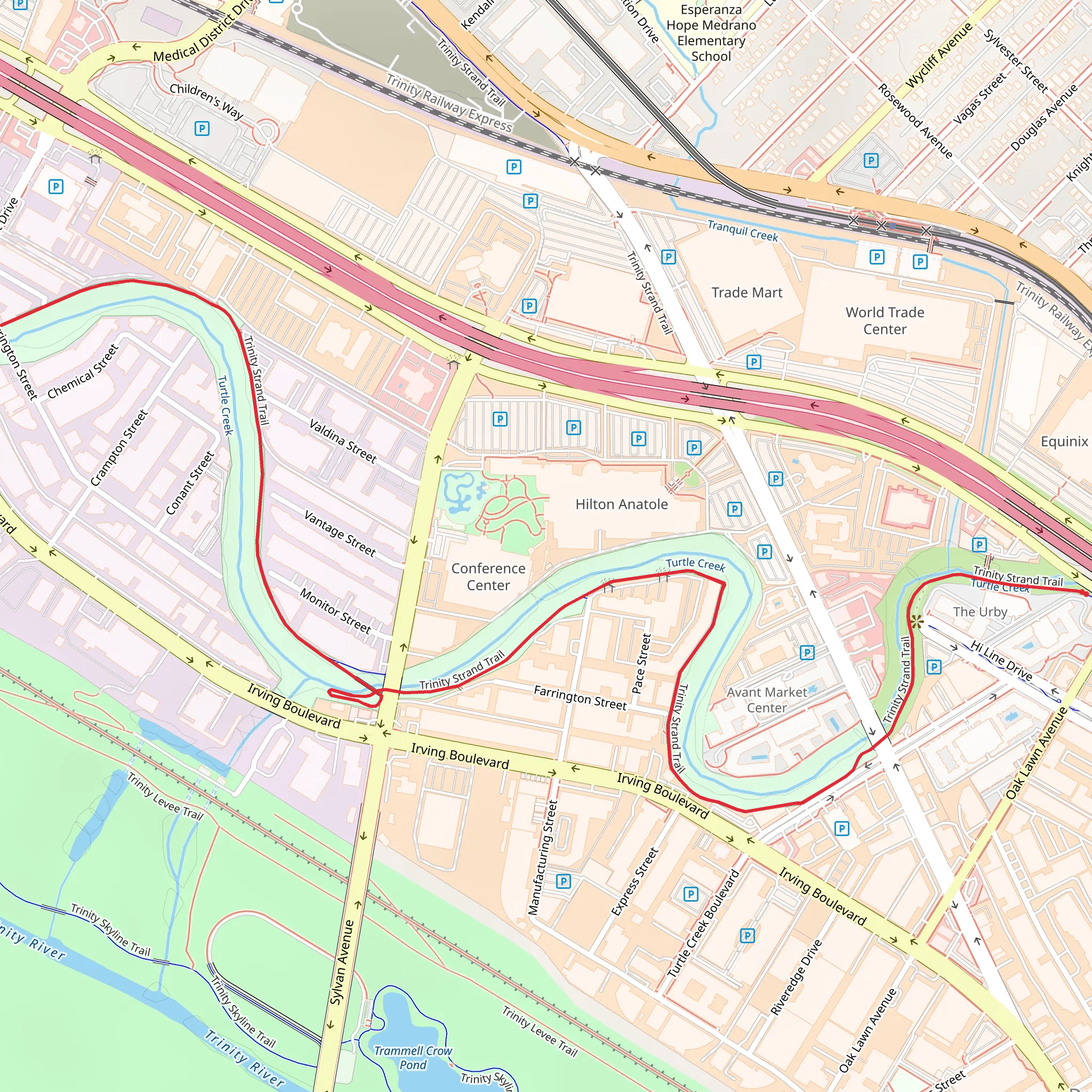 Trinity Strand Trail mobile static map