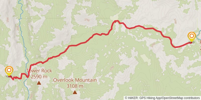 Theodore Solomons Trail stage 23 Map
