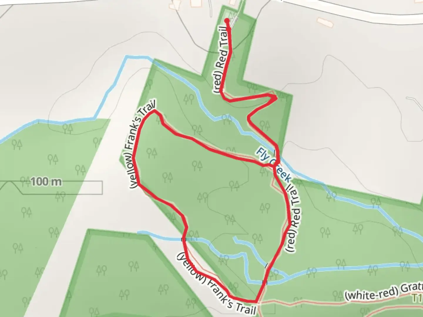 An image depicting the trail Frank's Trail and its surrounding area.
