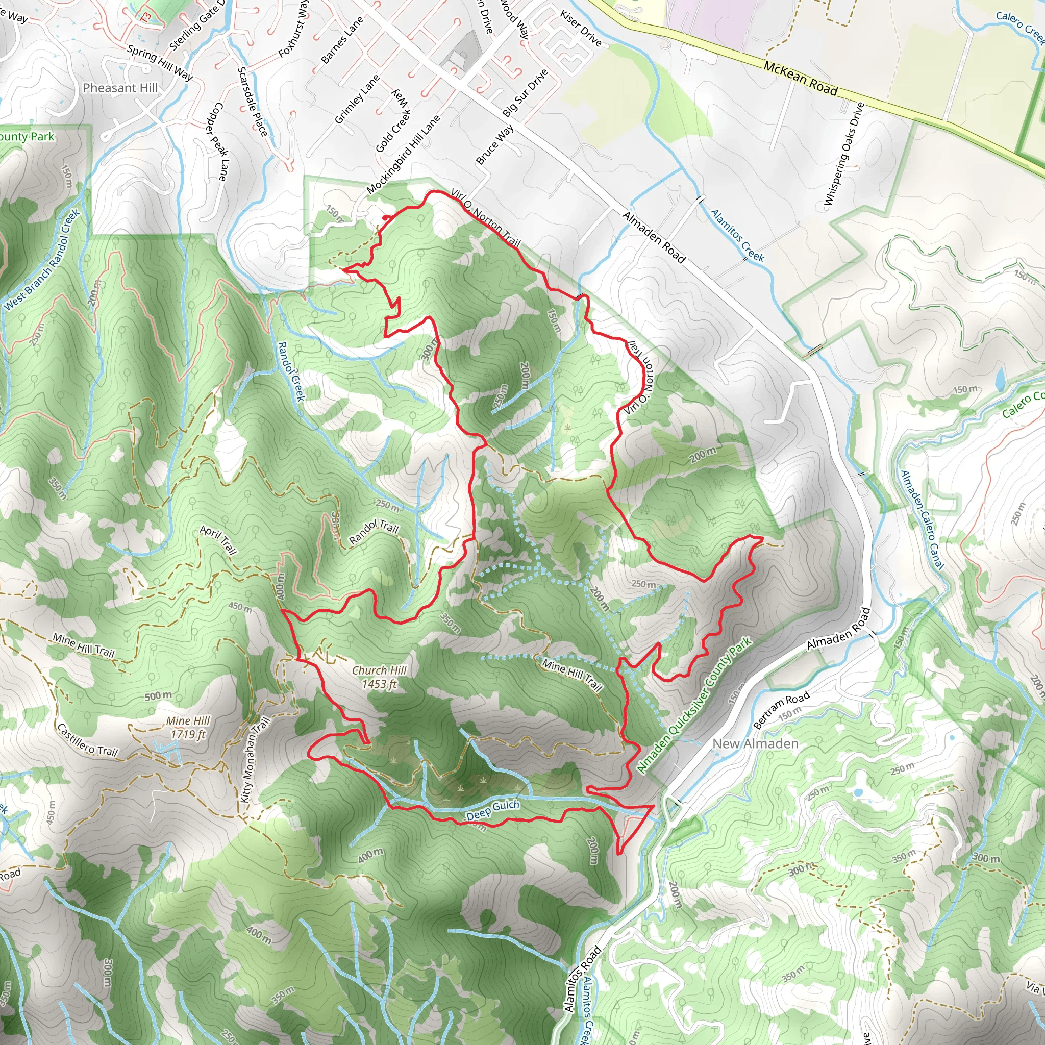 Virl O Norton, Deep Gulch and Capehorn Pass Loop Trail mobile static map