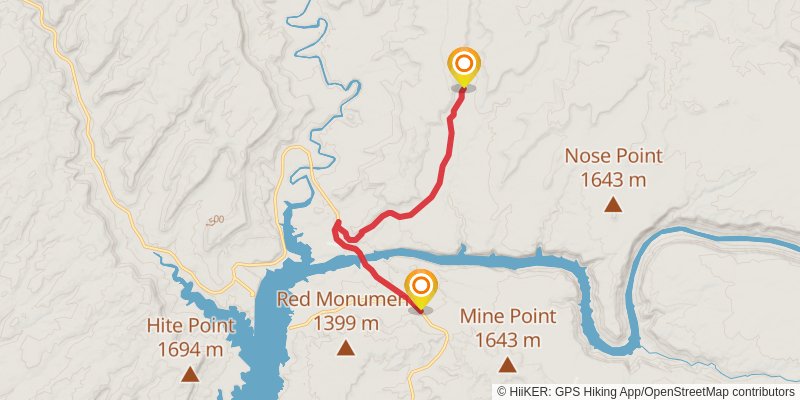Hayduke Trail stage 14 Map