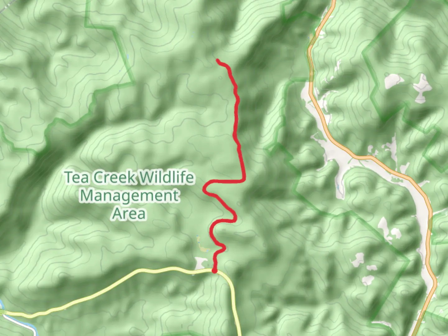 An image depicting the trail Highland Scenic Highway Trail - North and its surrounding area.