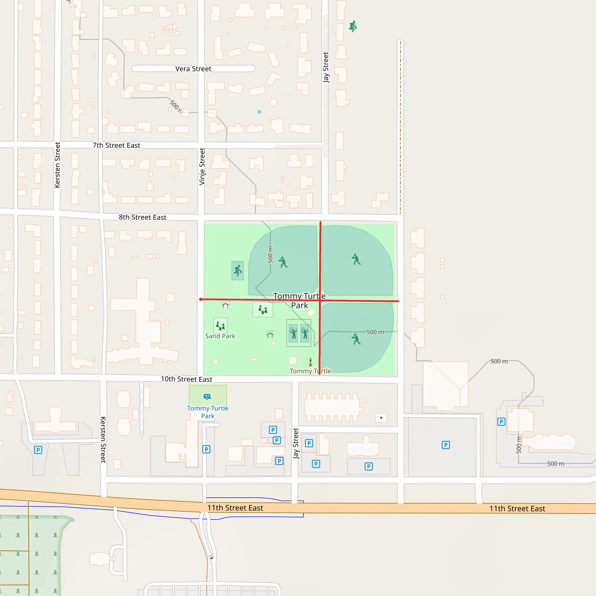 Tommy Turtle Park Walk mobile static map