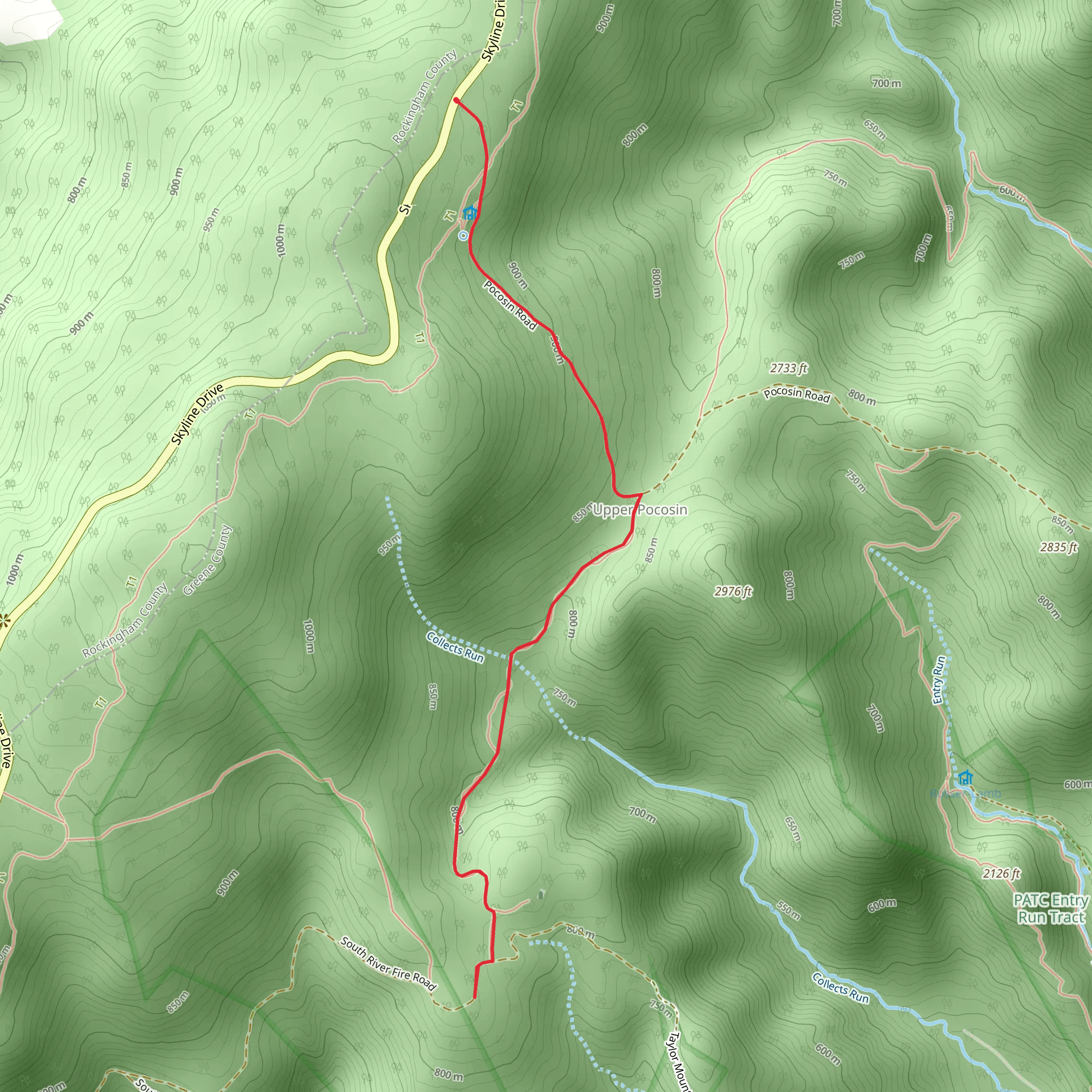 Pocosin Trail mobile static map