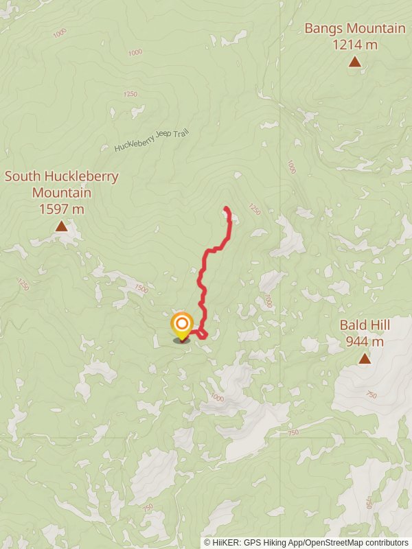 South Huckleberry 2 Trail mobile static map