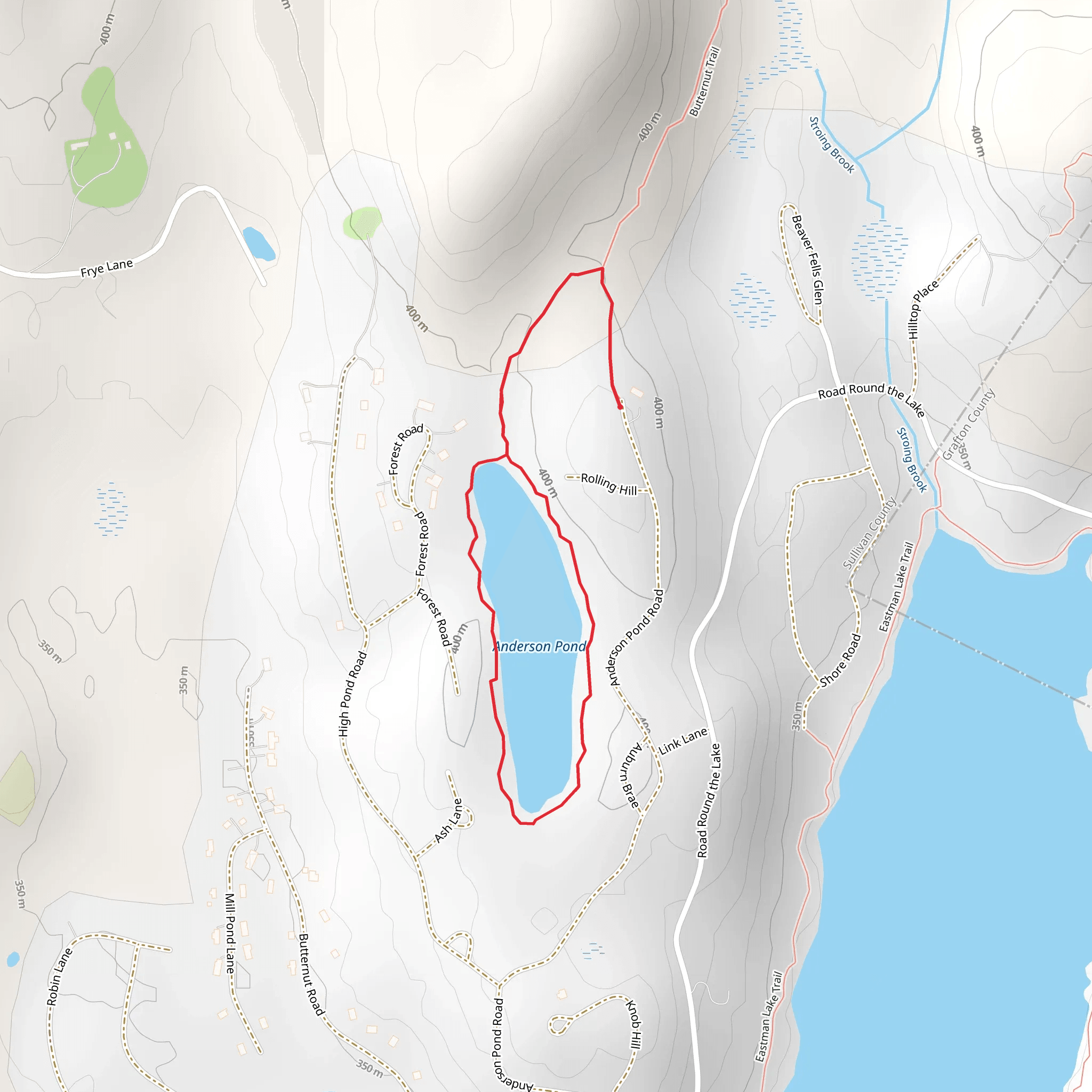 Anderson Pond Trail Loop mobile static map