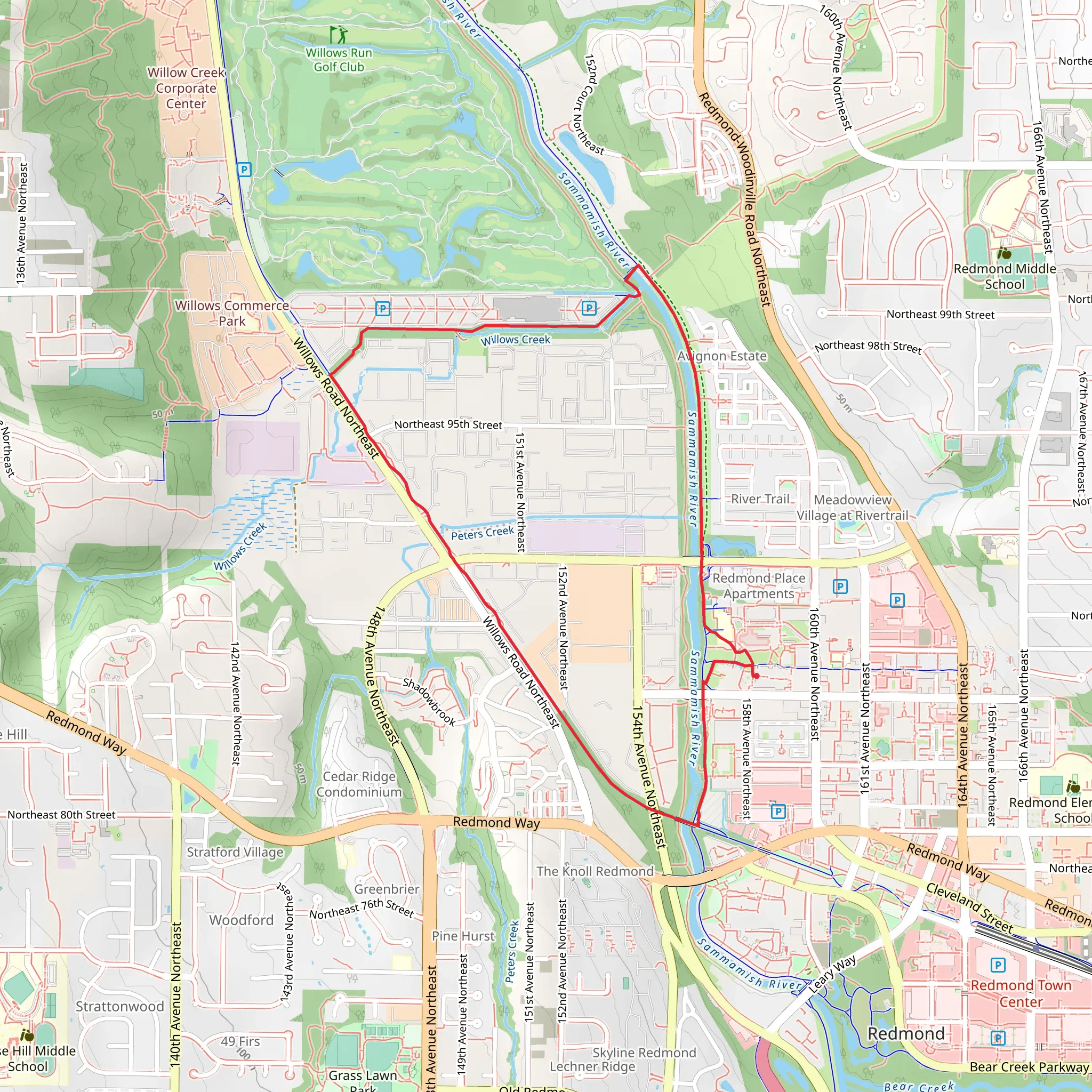Redmond Central Connector Trail and PSE Trail mobile static map