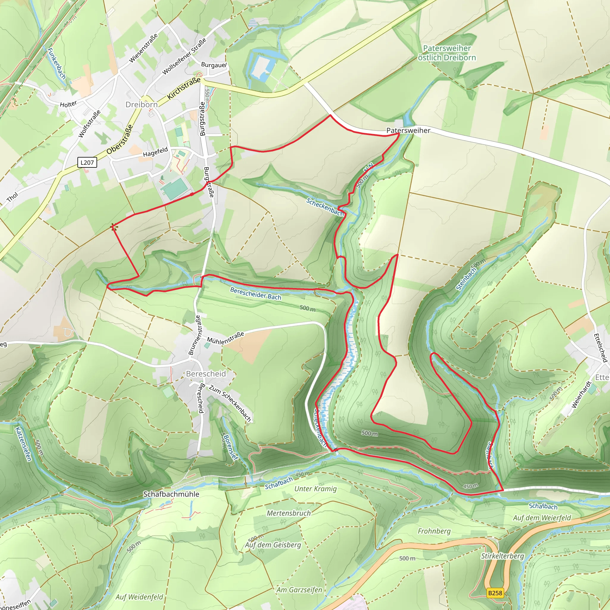 NN via Dreiborn 2 Loop mobile static map