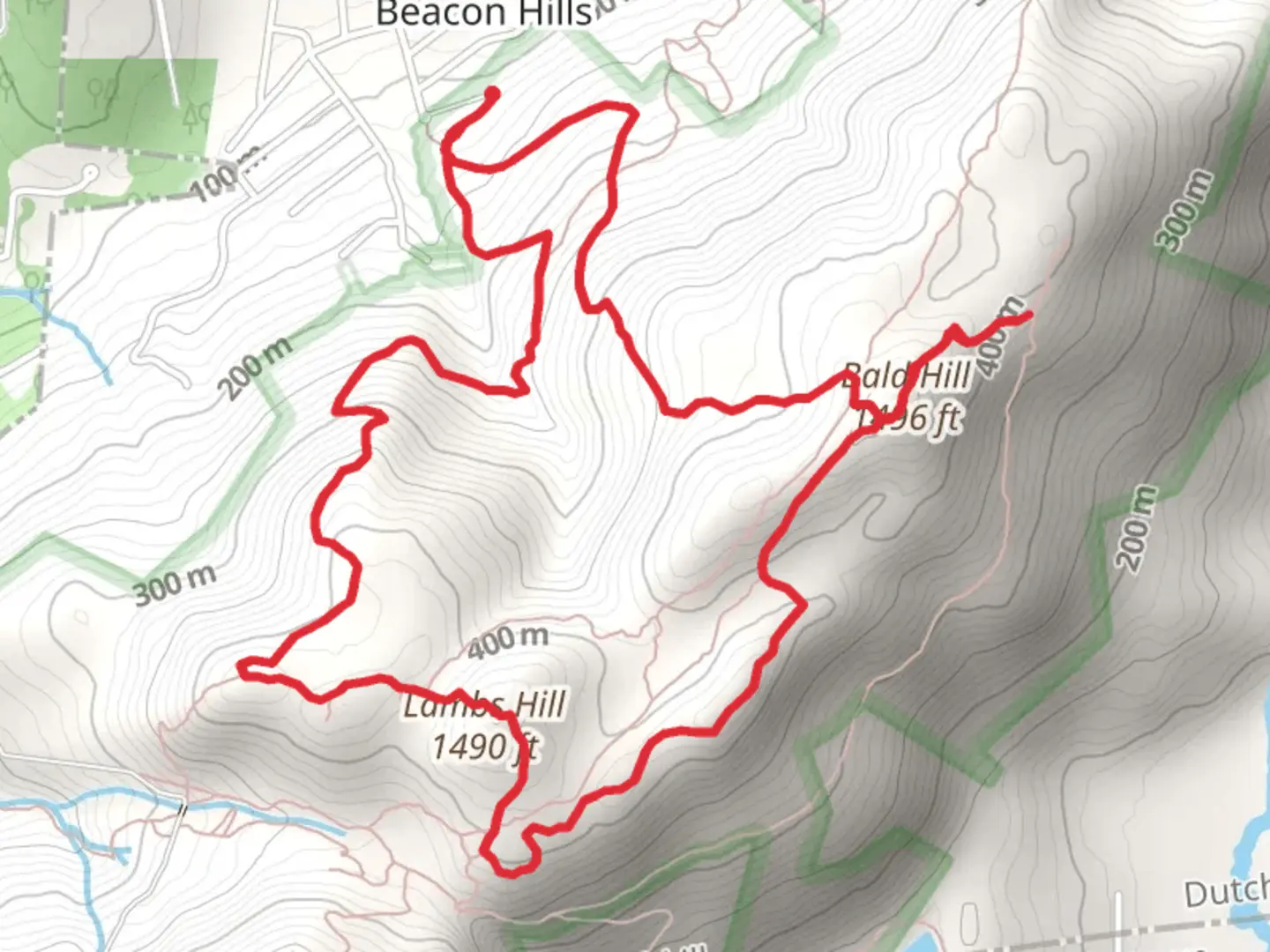 An image depicting the trail Bald Hill and Lamb Hill Loop Trail and its surrounding area.