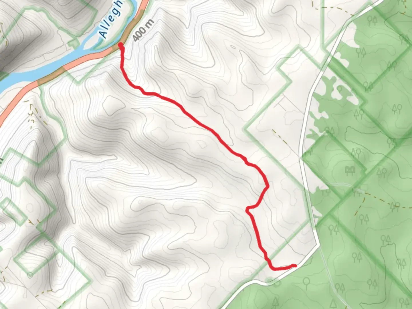An image depicting the trail Tanbark Trail - Allegheny River and its surrounding area.