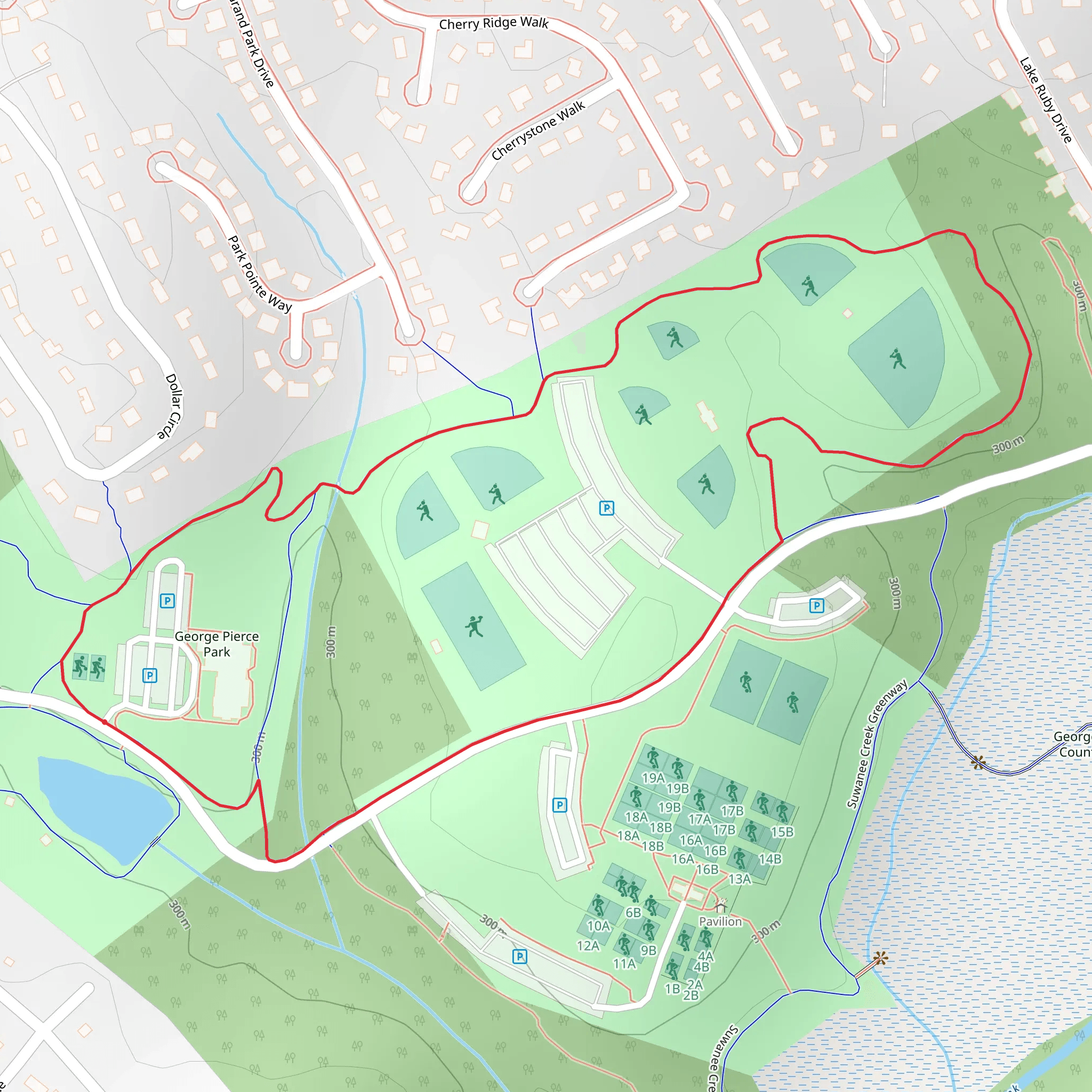 George Pierce Park Loop mobile static map