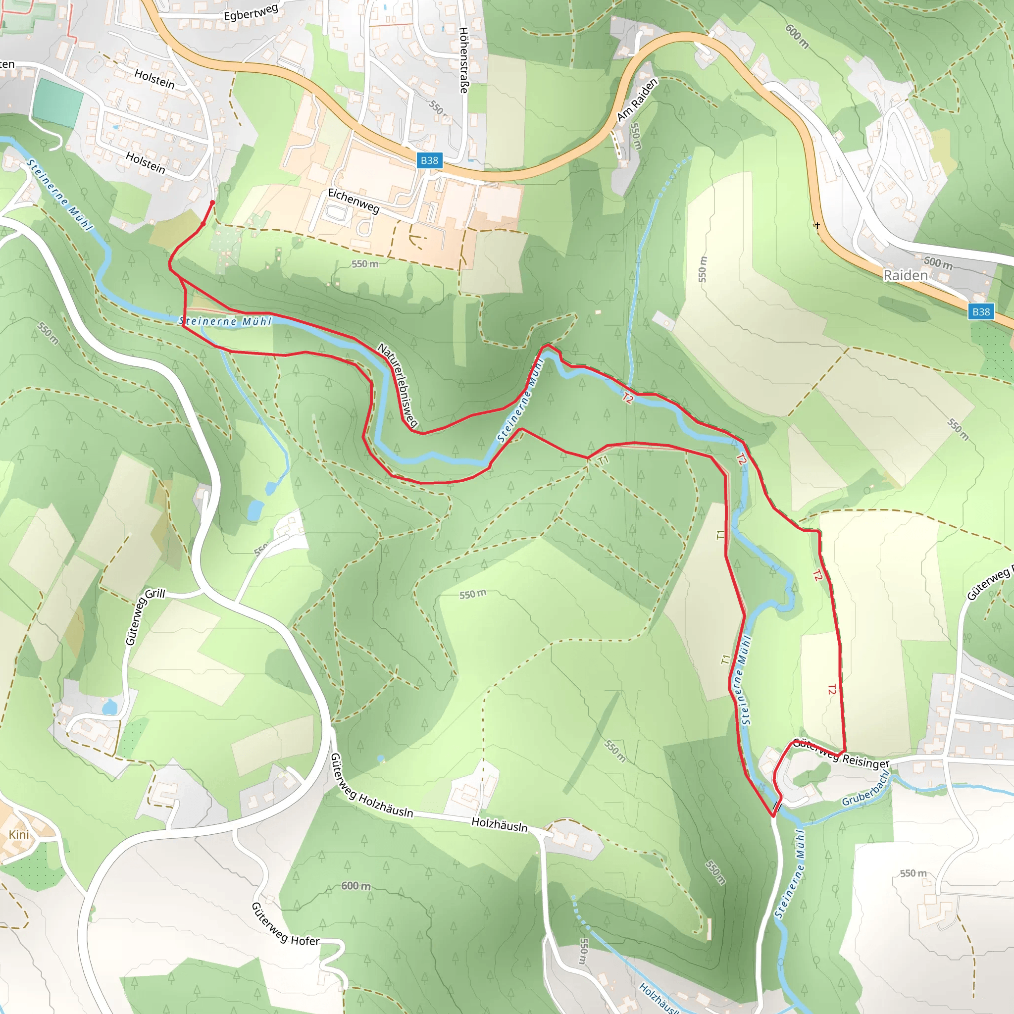 Naturerlebnisweg mobile static map