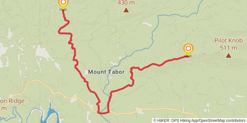 Ouachita National Recreation Trail stage 12 Map