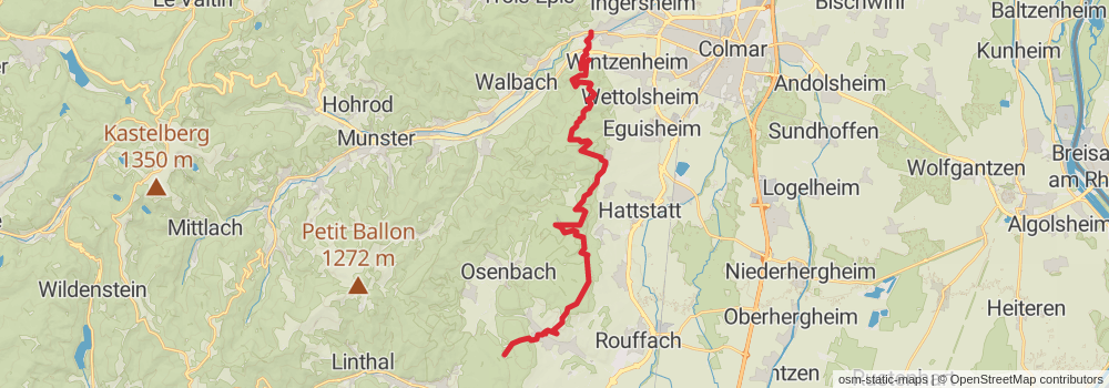 Camino Strasbourg-Saint Jean Pied de Port via Le Puy stage 7 Map