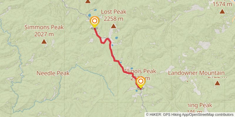 Idaho Centennial Trail stage 59 Map
