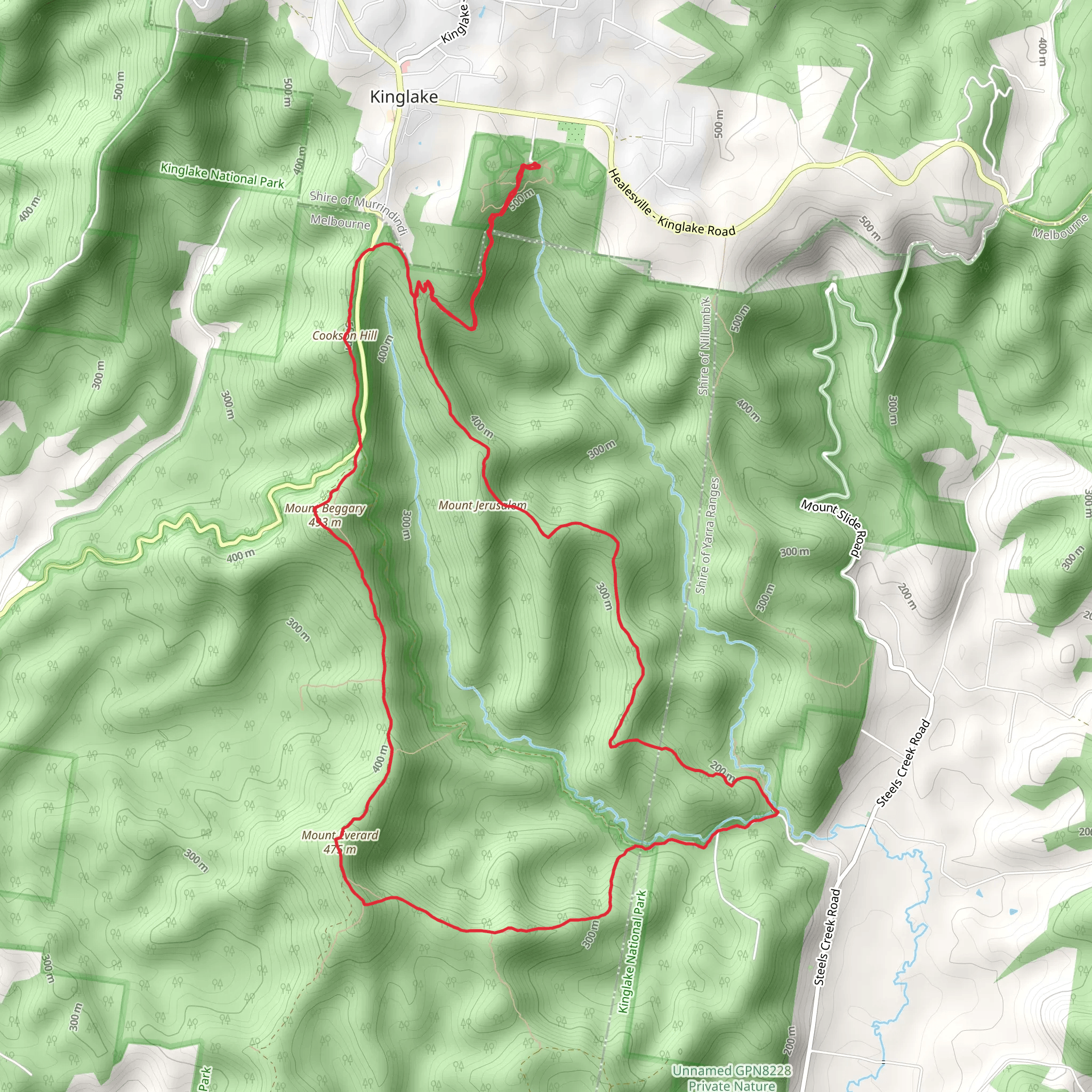 Mount Everard Circuit Trail mobile static map