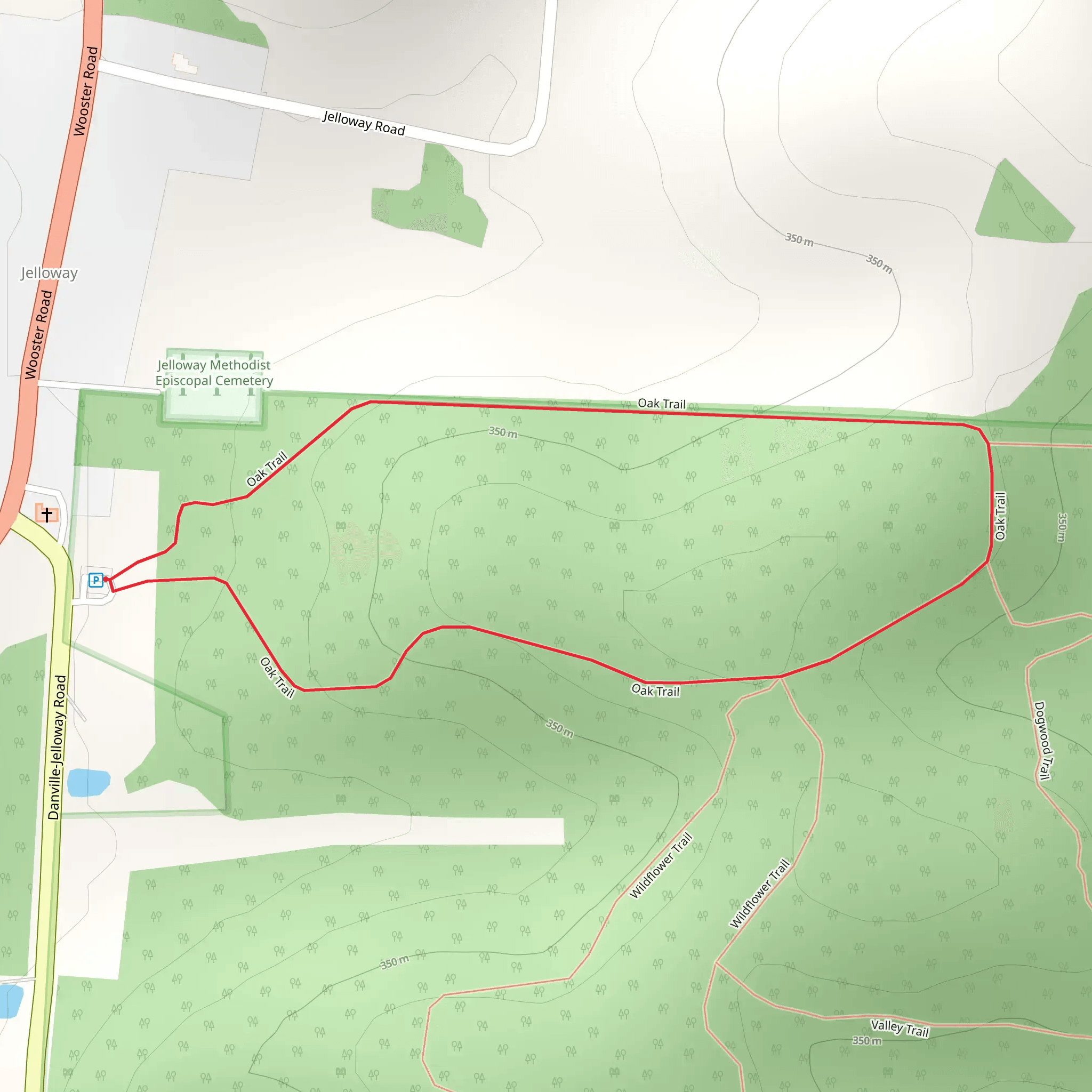 Oak Loop Trail mobile static map