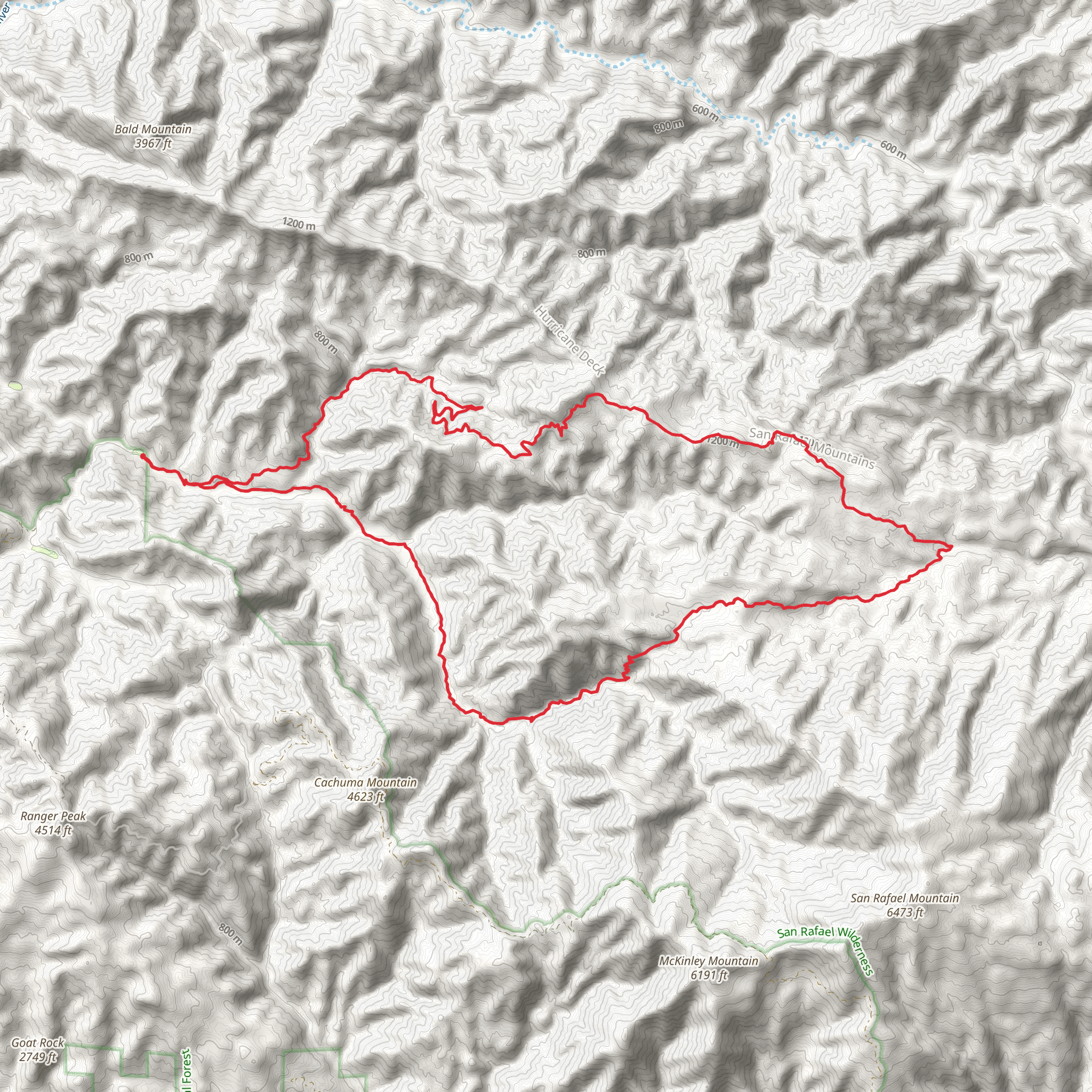 Manzana and Lost Valley Loop Trail mobile static map