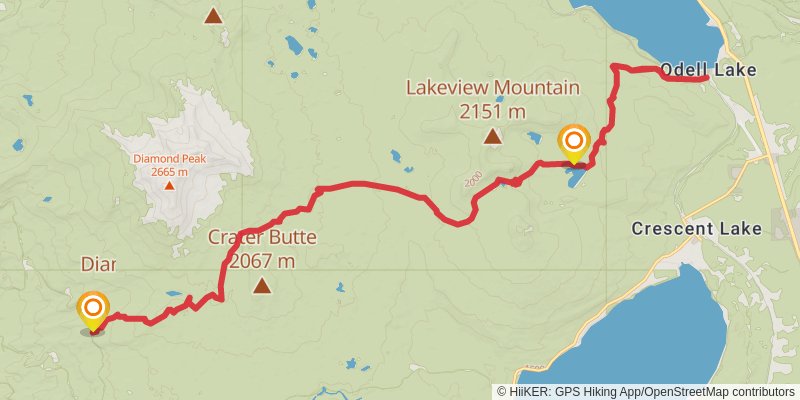 Crater Butte Trail via Rockpile Trail stage 3 Map