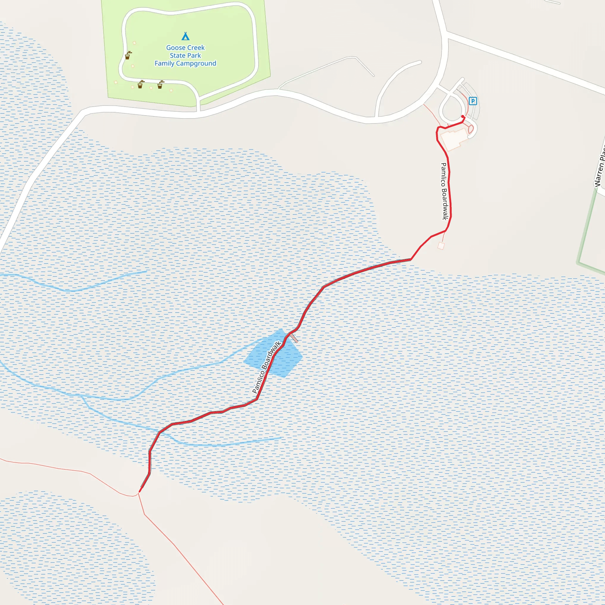 Pamlico Boardwalk mobile static map