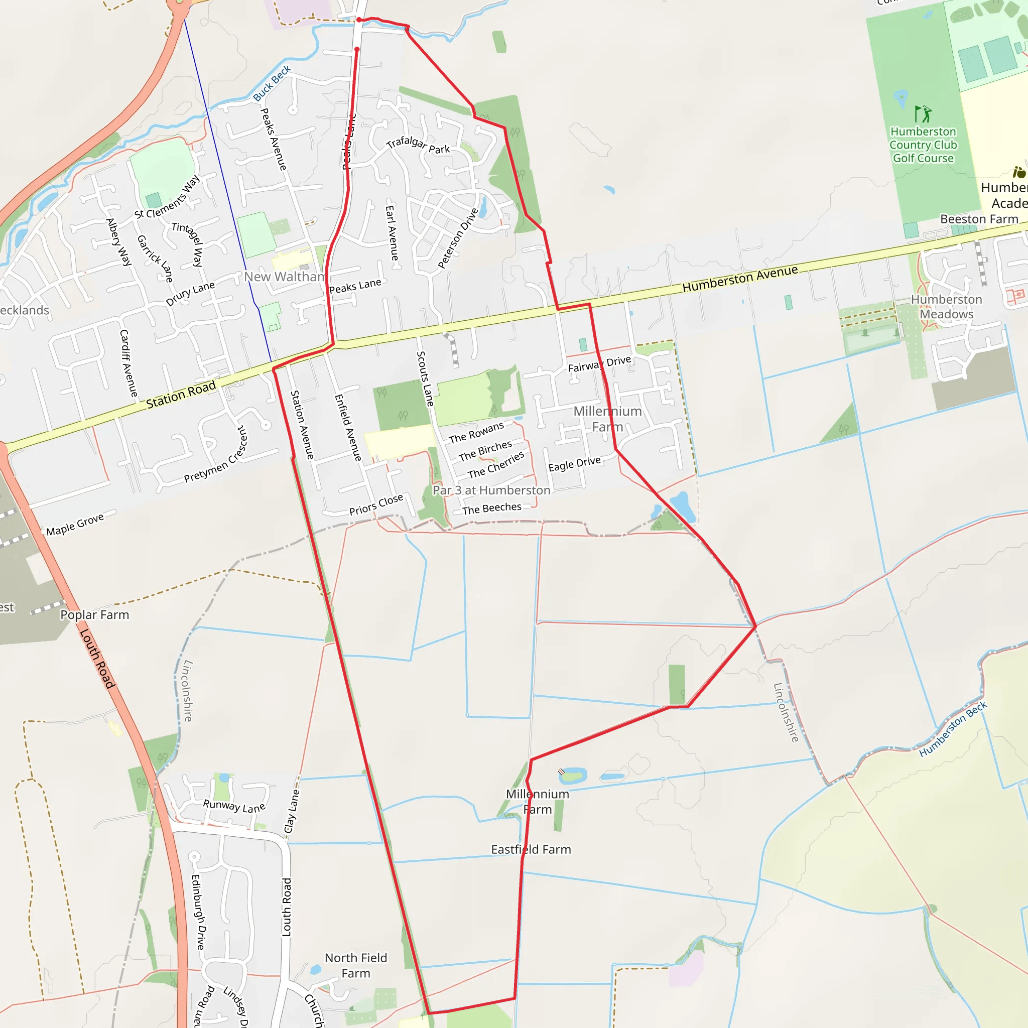New Waltham Circular mobile static map