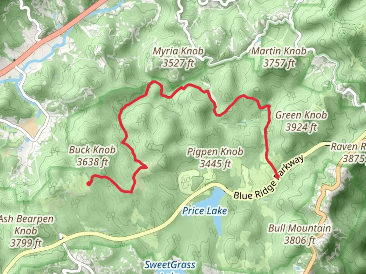 An image depicting the trail Old John's River Road and Boone Fork Trail and its surrounding area.