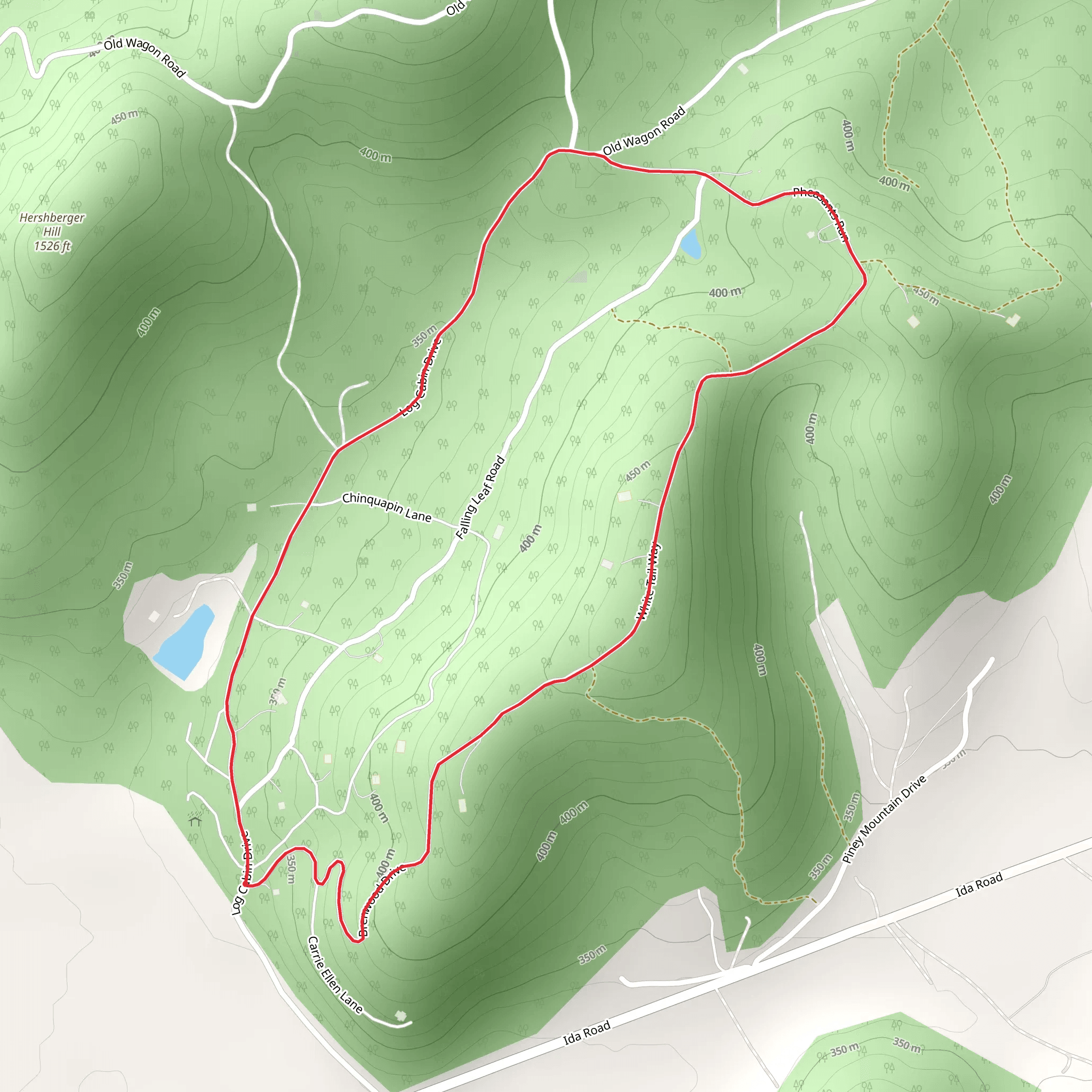 Log Cabin Drive and Brenwood Drive Loop mobile static map