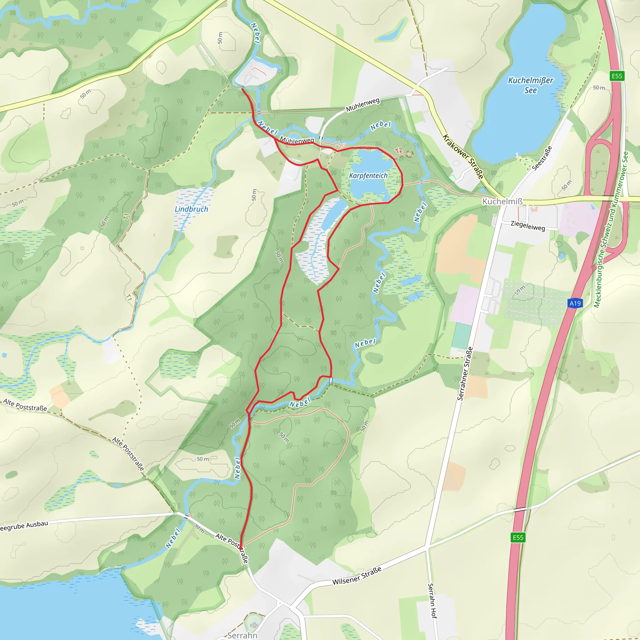 Karpfenteich and Hoher Horstberg Loop mobile static map