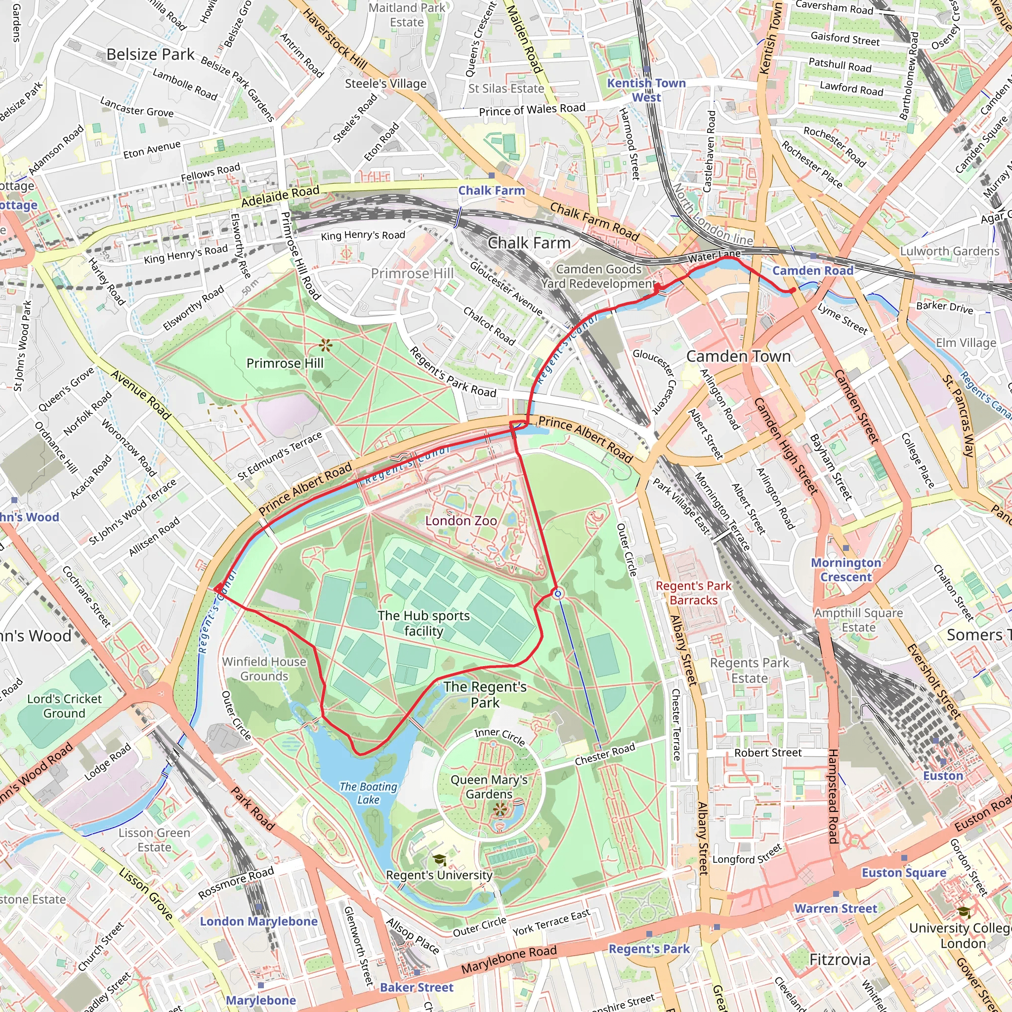 Camden Canal Walk mobile static map