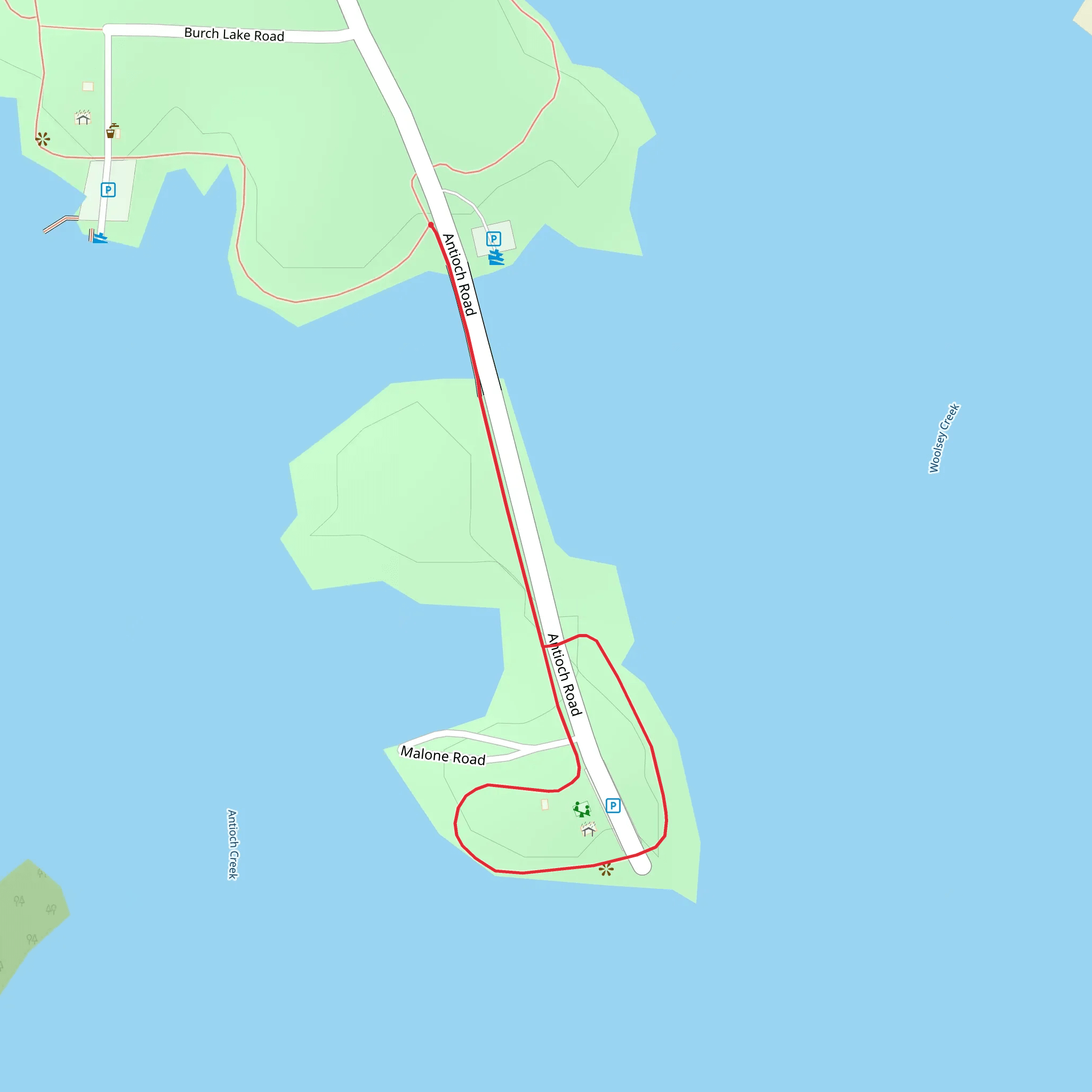 Antioch Creek Loop mobile static map