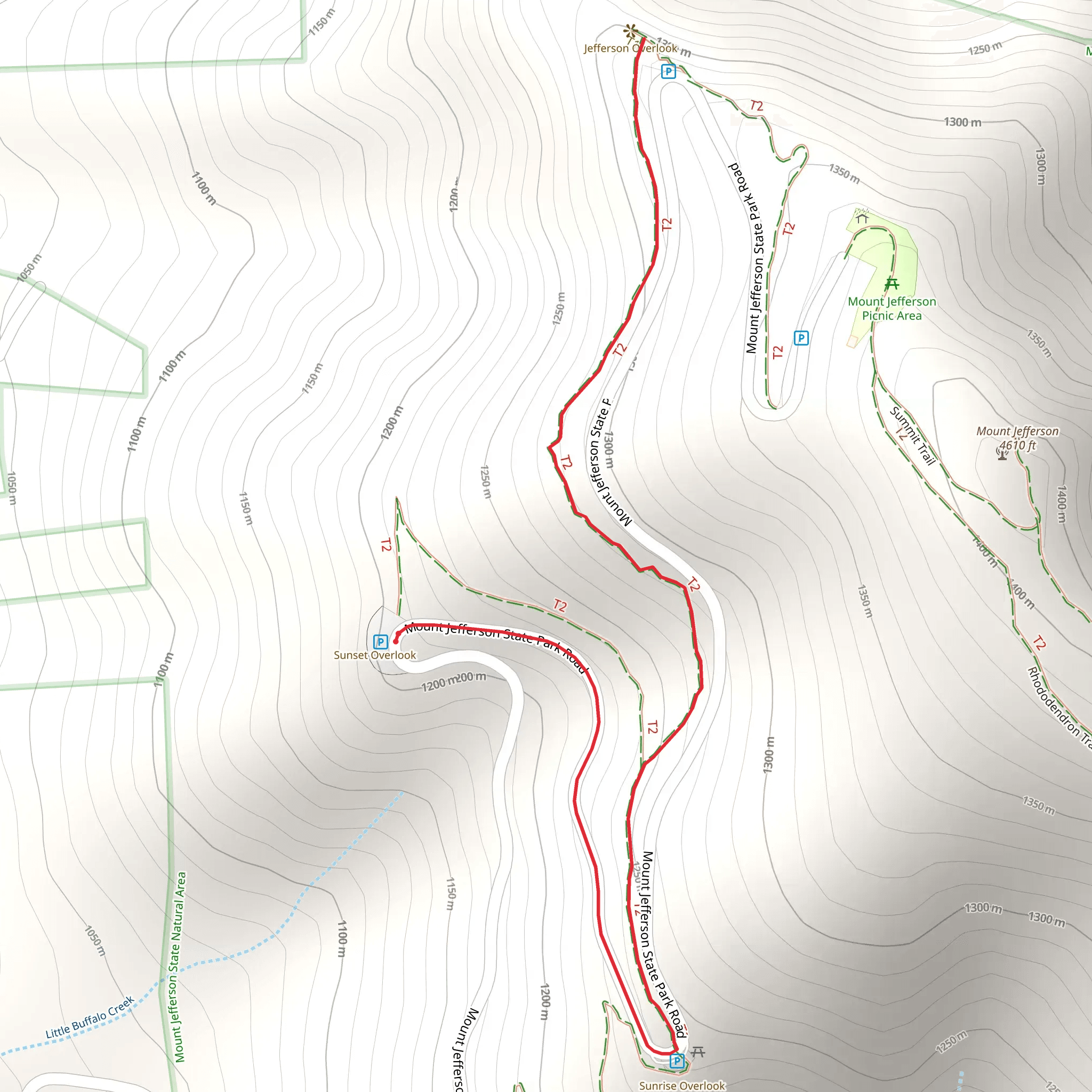 Mountain Ridge Trail mobile static map
