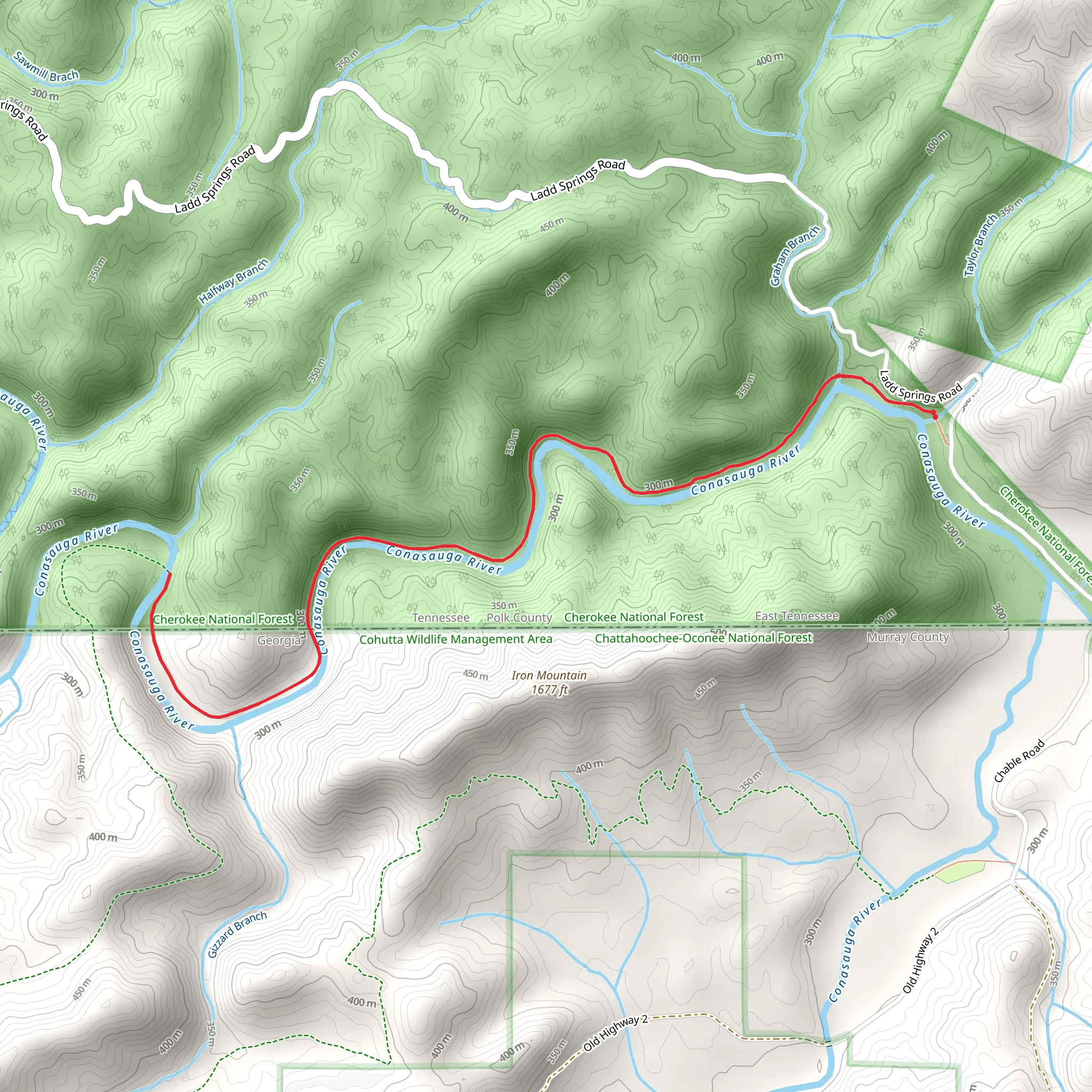 Conasauga River Walk mobile static map