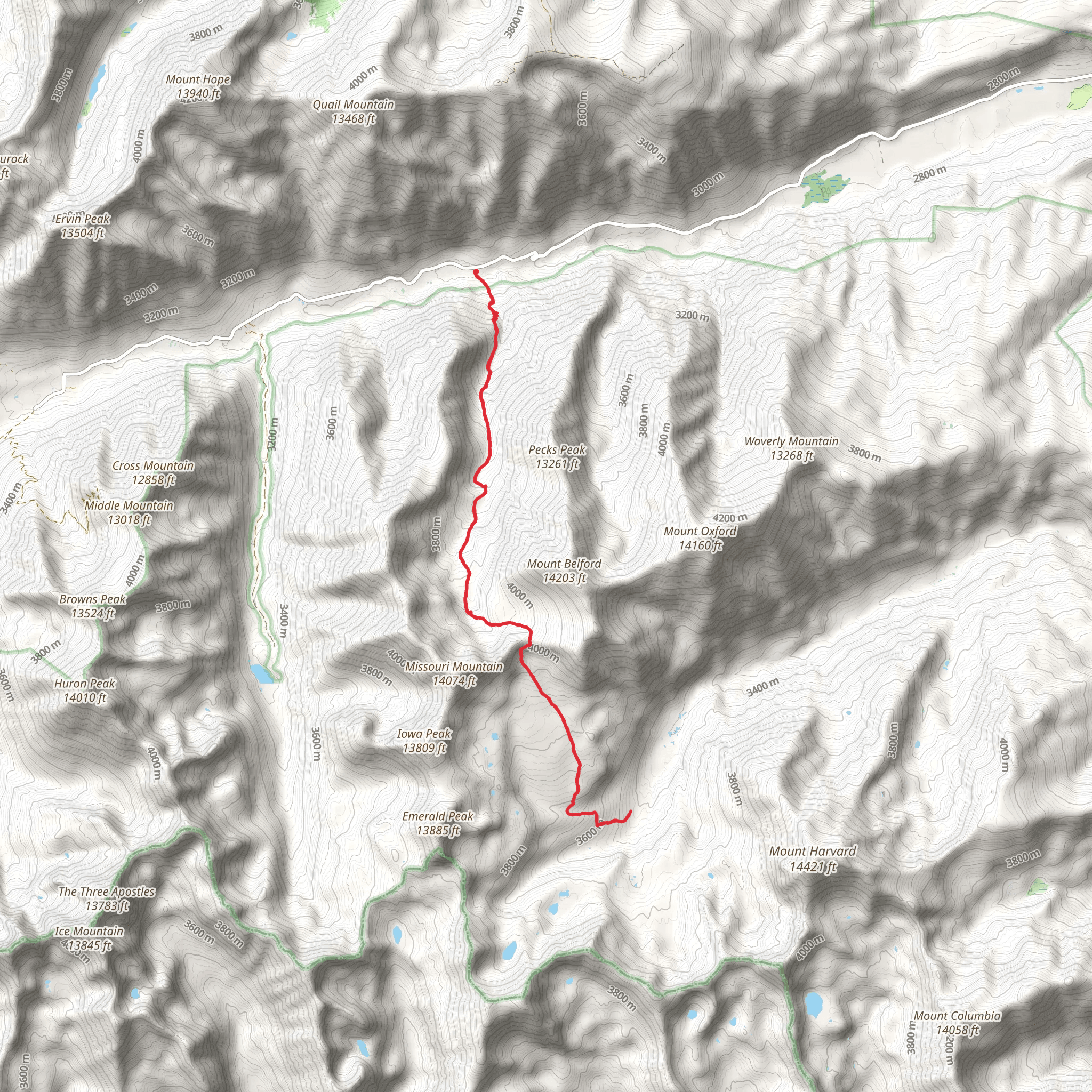 Missouri Gulch Trail mobile static map