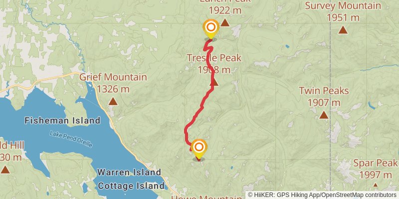 Ultra Pedestrian North Loop stage 5 Map