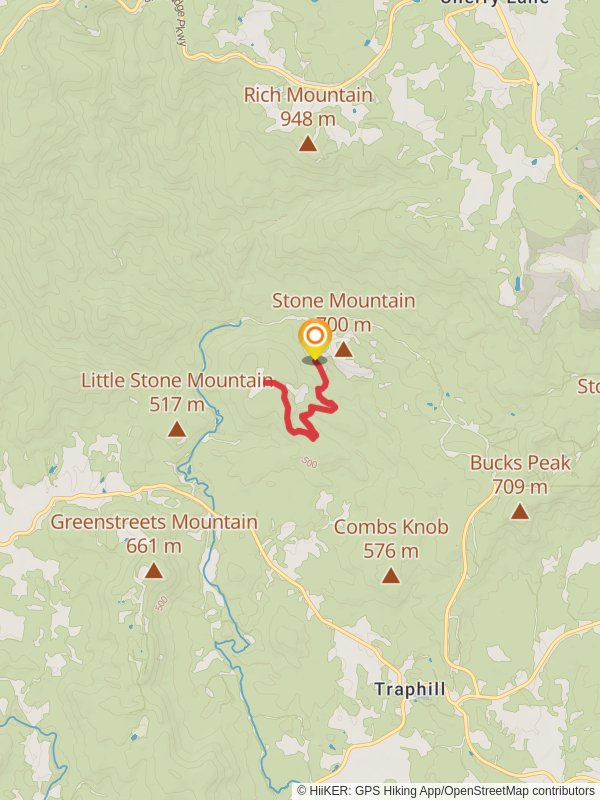 Wolf Rock via Blackjack Ridge Trail mobile static map