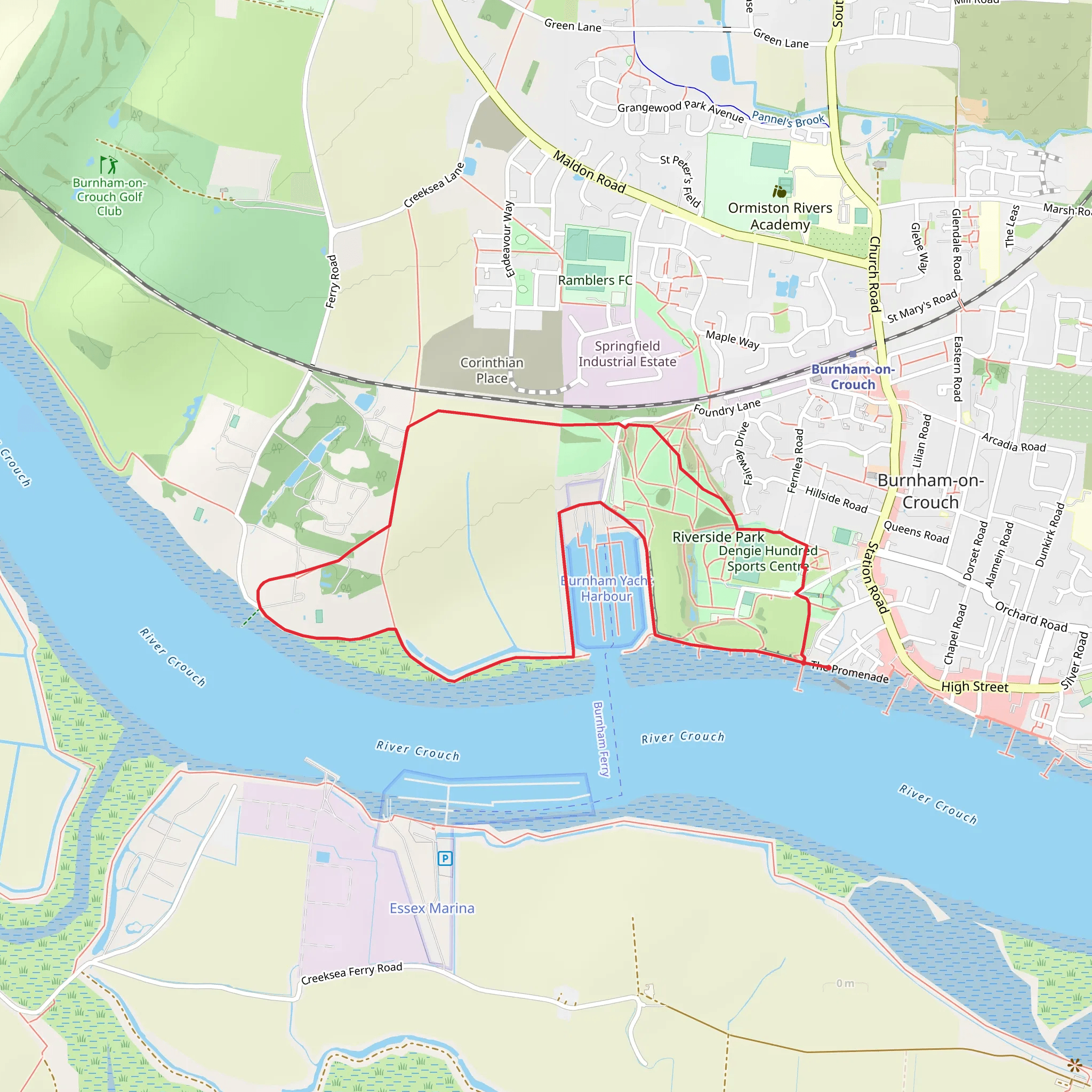 Burnham on Crouch mobile static map