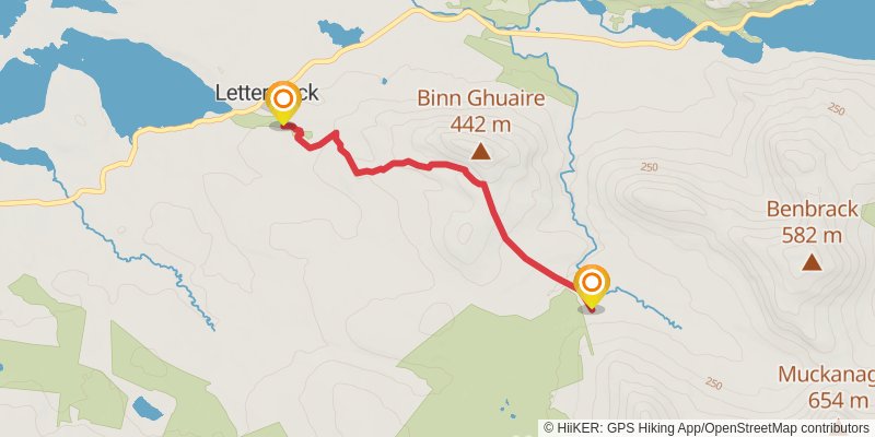 An Bhinn Dubh and An Bhinn Bhán from Connemara stage 3 Map