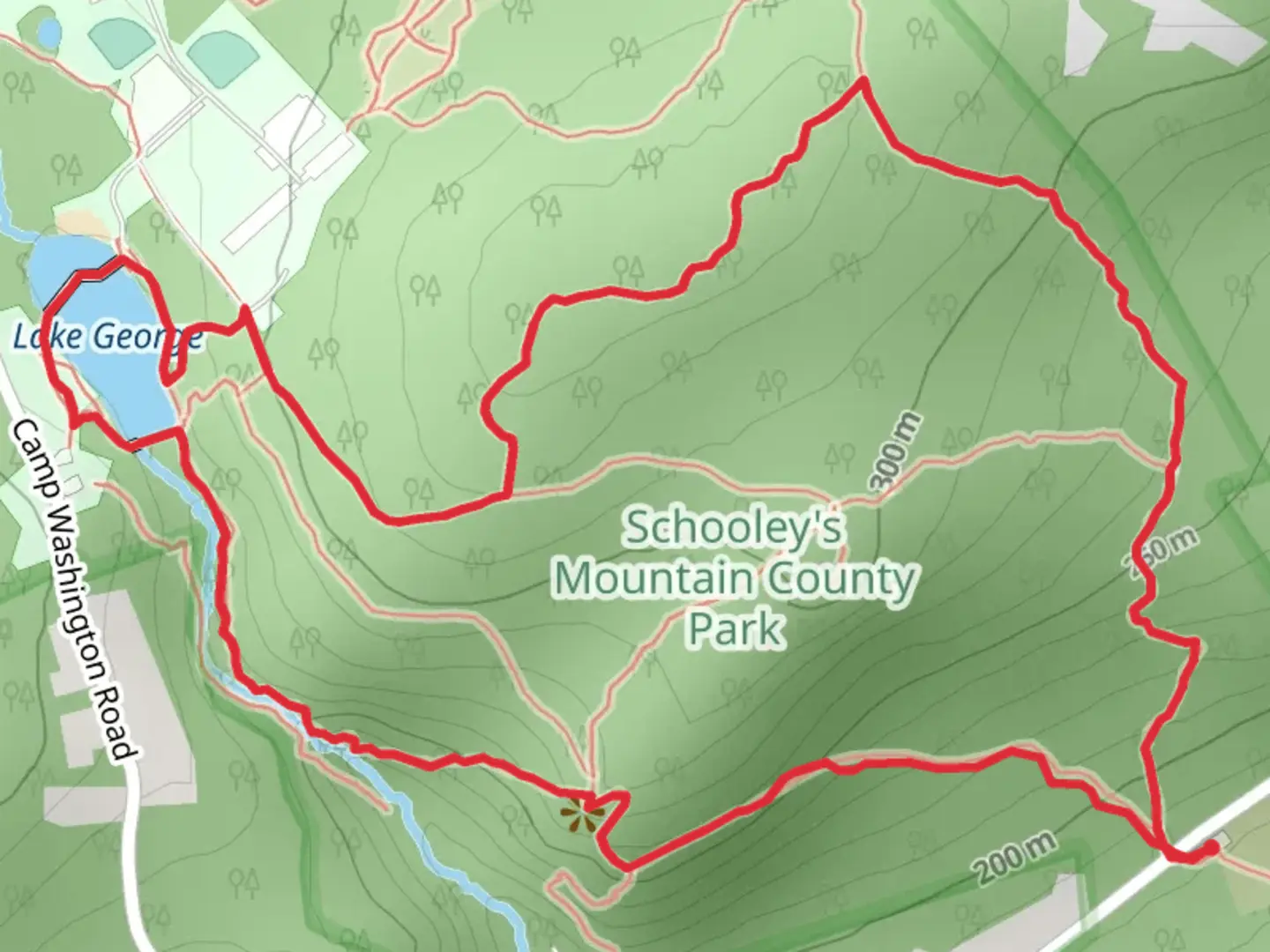 An image depicting the trail Lake George Loop and its surrounding area.