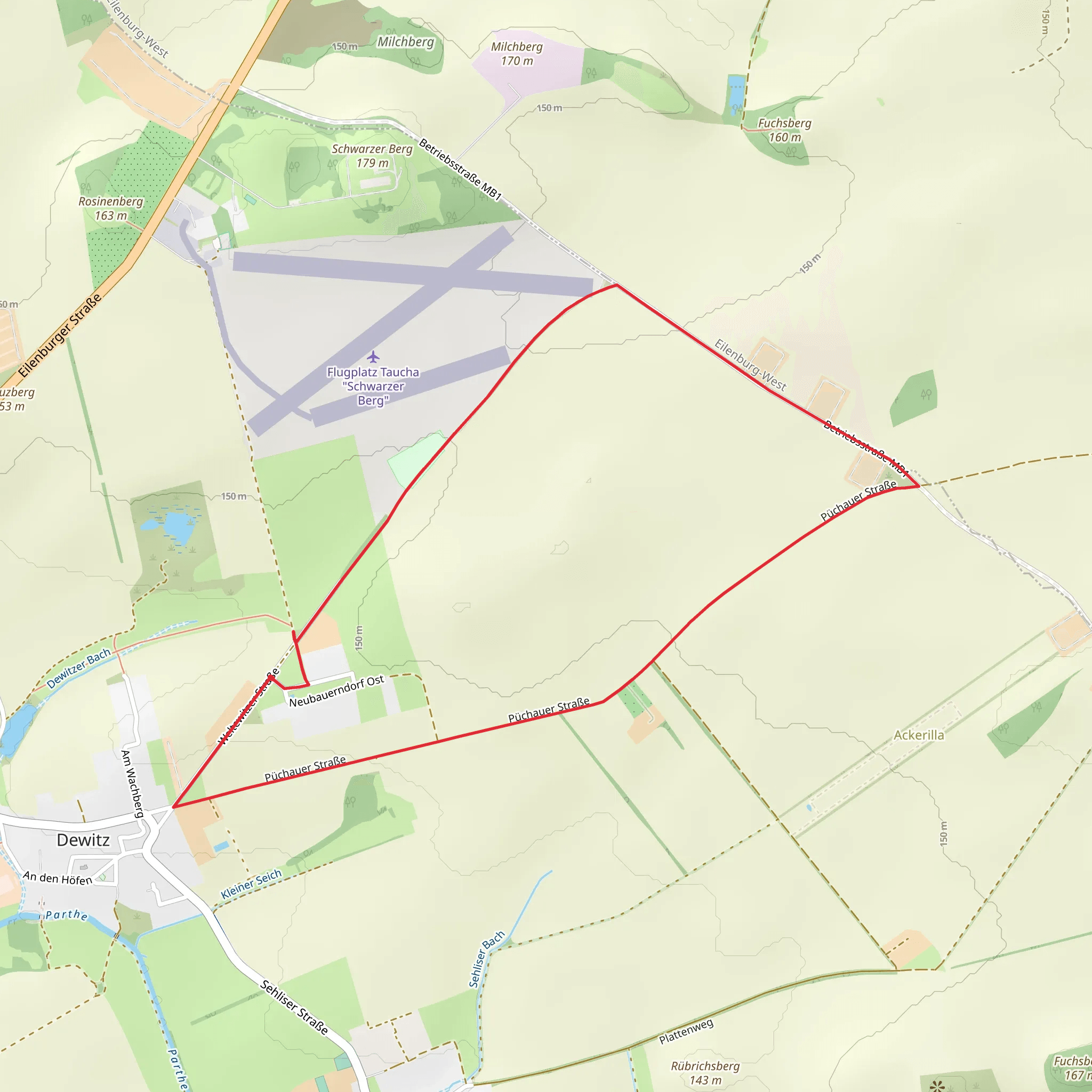 Püchauer Straße and Weltewitzer Straße Loop mobile static map