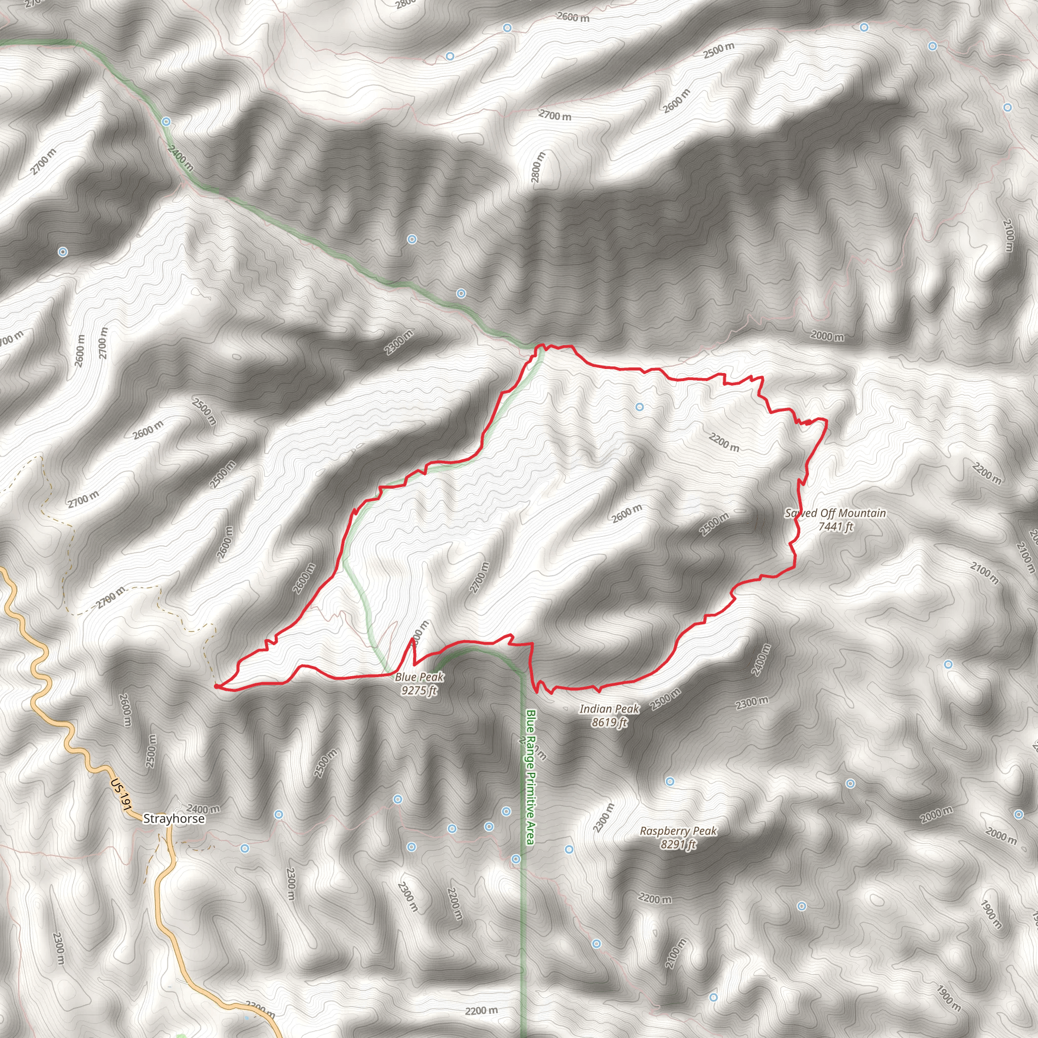 McKittrick Loop via Blue Lookout Trail mobile static map